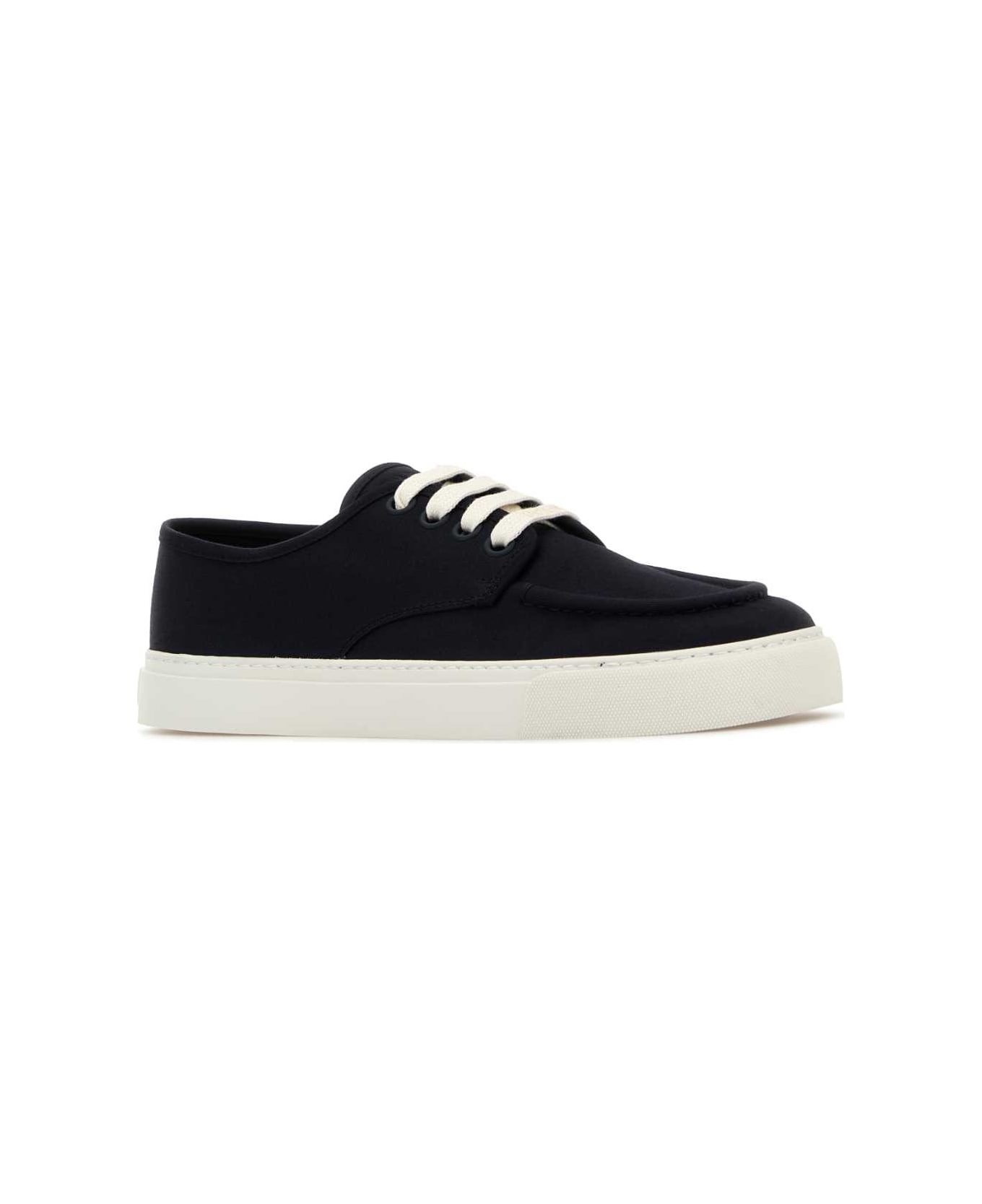 Prada Navy Blue Canvas Sneakers - NAVY