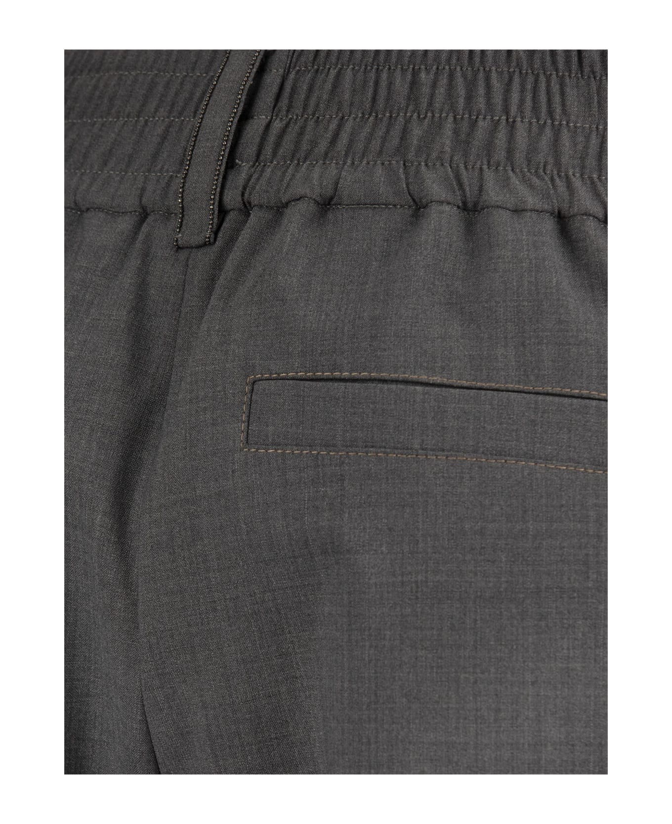 Brunello Cucinelli Wool-blend Jogger Trousers - Lignite