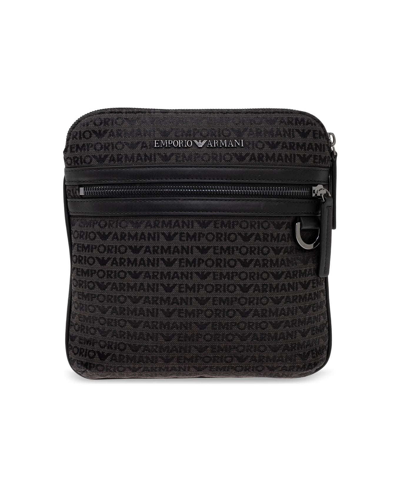 Emporio Armani Shoulder Bag With Monogram - Black