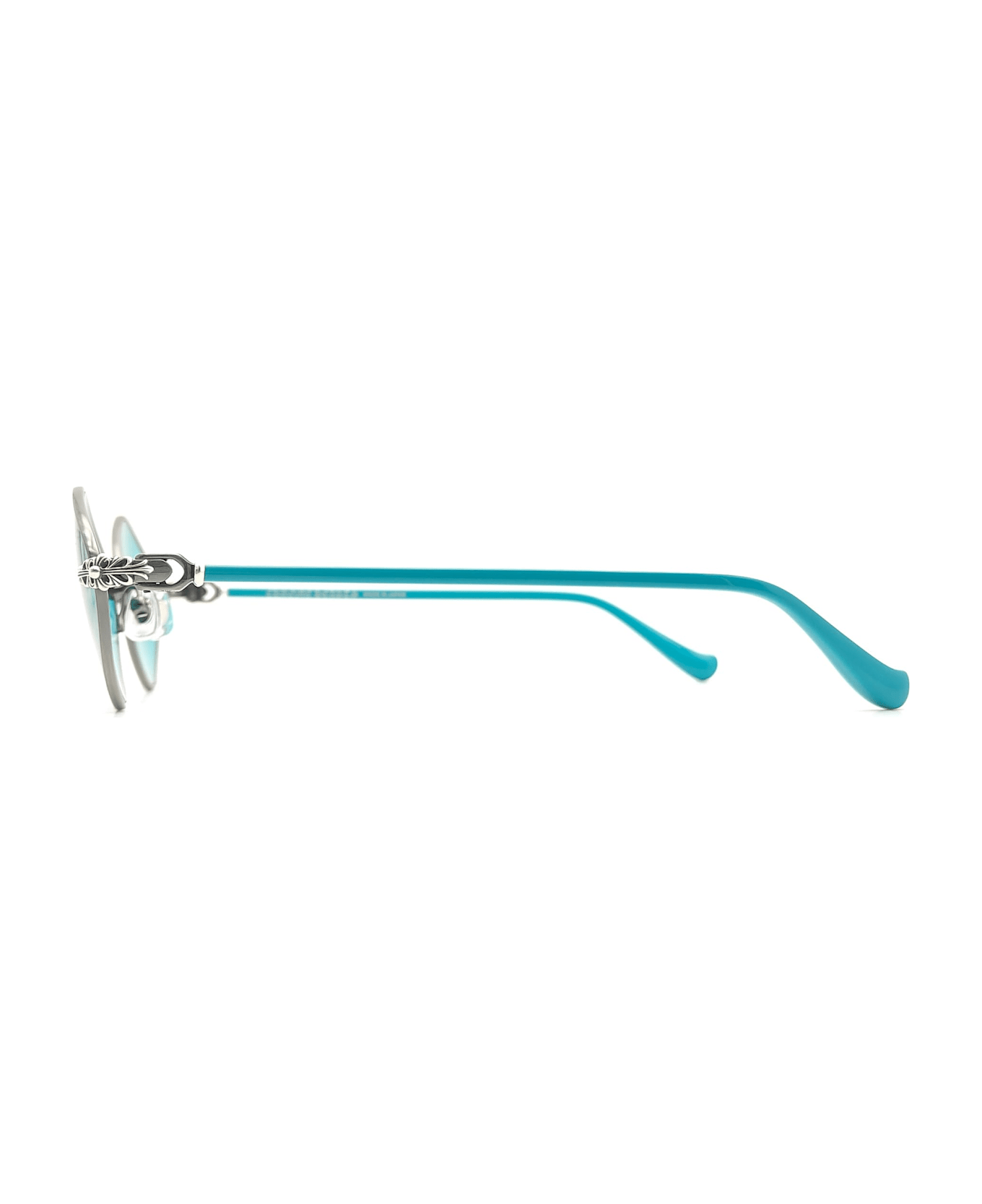 Chrome Hearts Diamond Dog - Pewter Teal Sunglasses - Silver