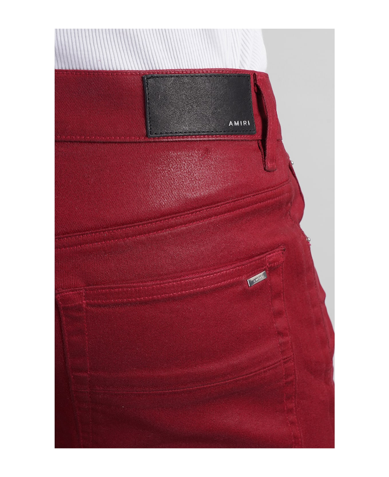 AMIRI Jeans In Bordeaux Cotton - bordeaux