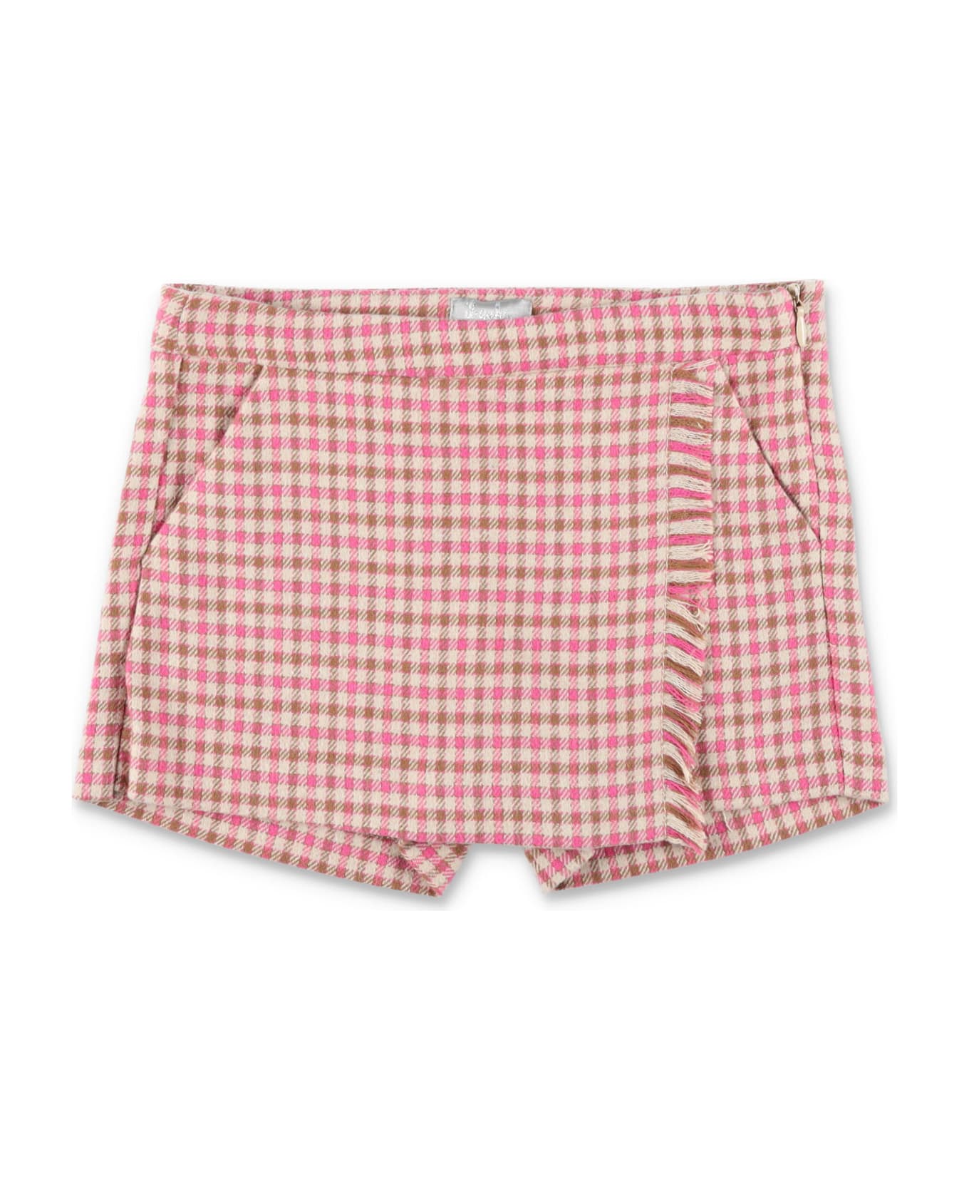 Il Gufo Shorts Skirt Check - FUXIA