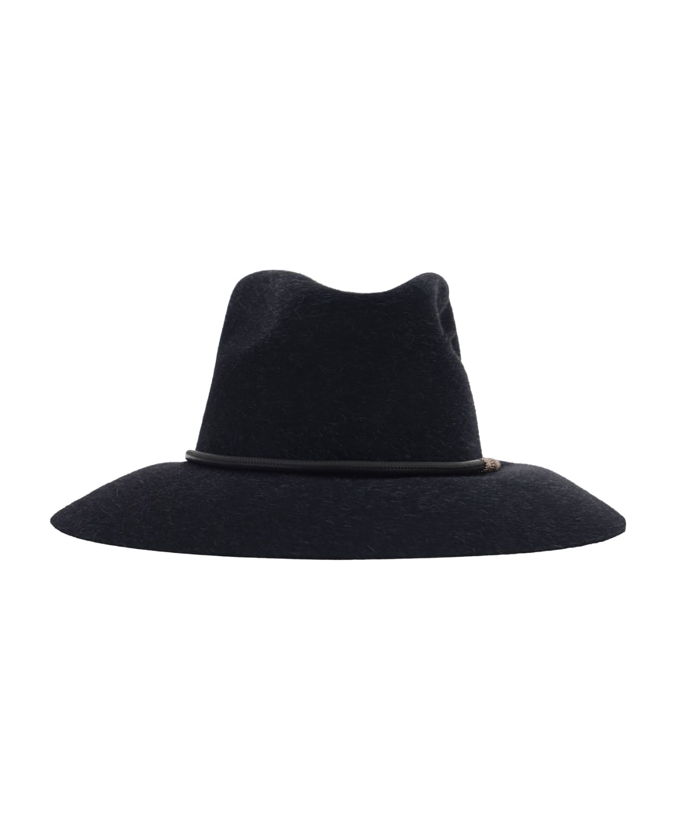 Brunello Cucinelli Fedora Hat With Monile Detail In Felt - Cw365