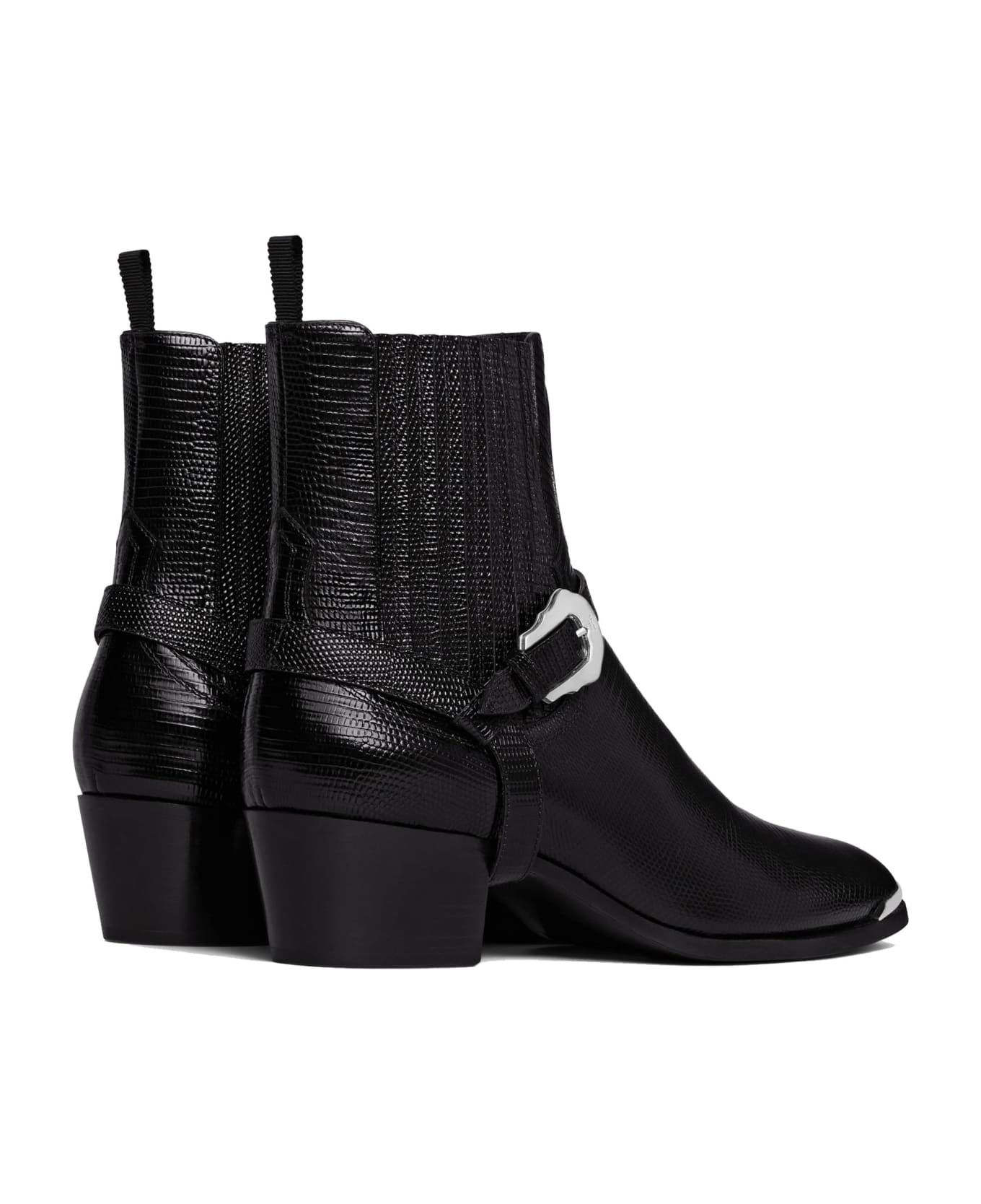 Celine Western Chelsea Isaac Harness Boots - Black ブーツ