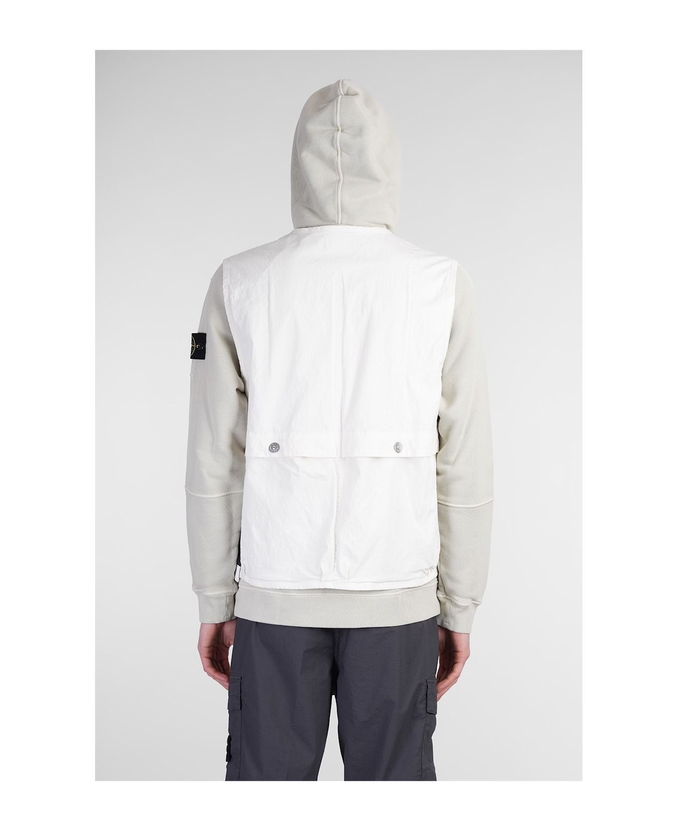 Stone Island Vest In Beige Cotton - beige
