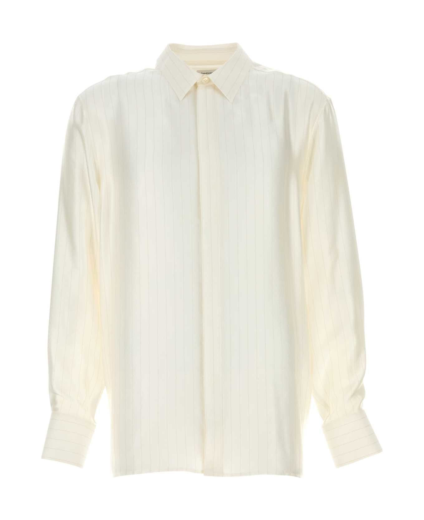 Saint Laurent Embroidered Satin Shirt - CRAIEARGENT