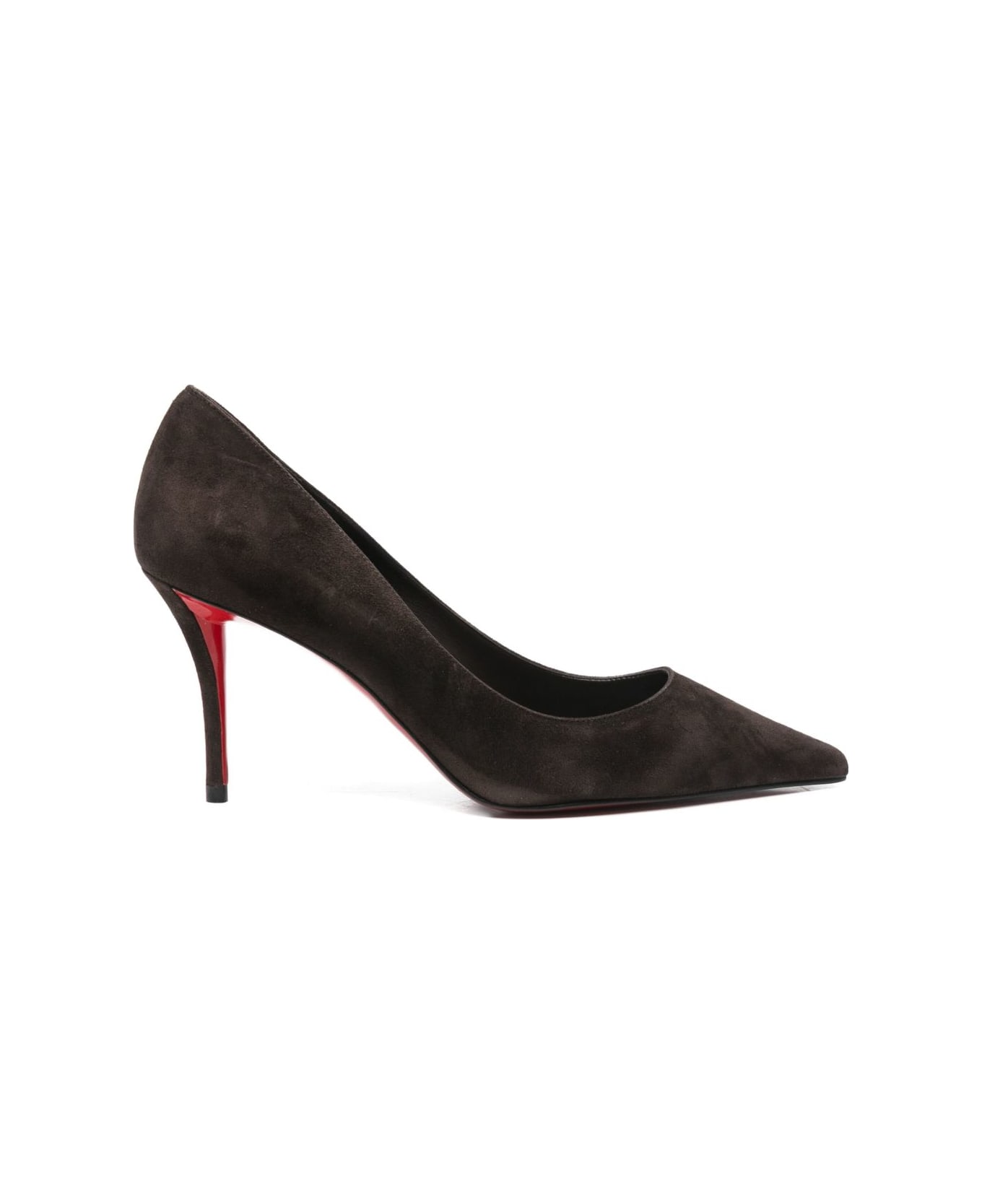 Christian Louboutin Miss Z Leather Pumps - Marrone scuro