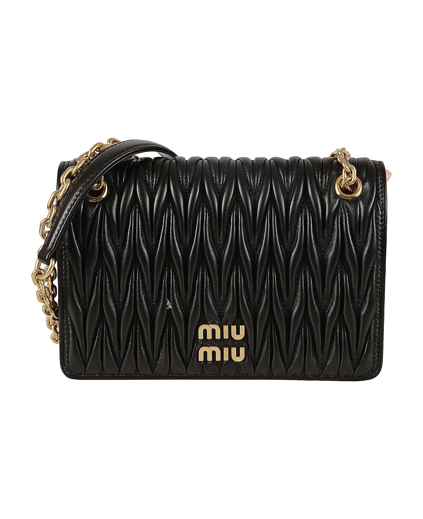 Miu Miu Chain Strap Shoulder Bag - Black