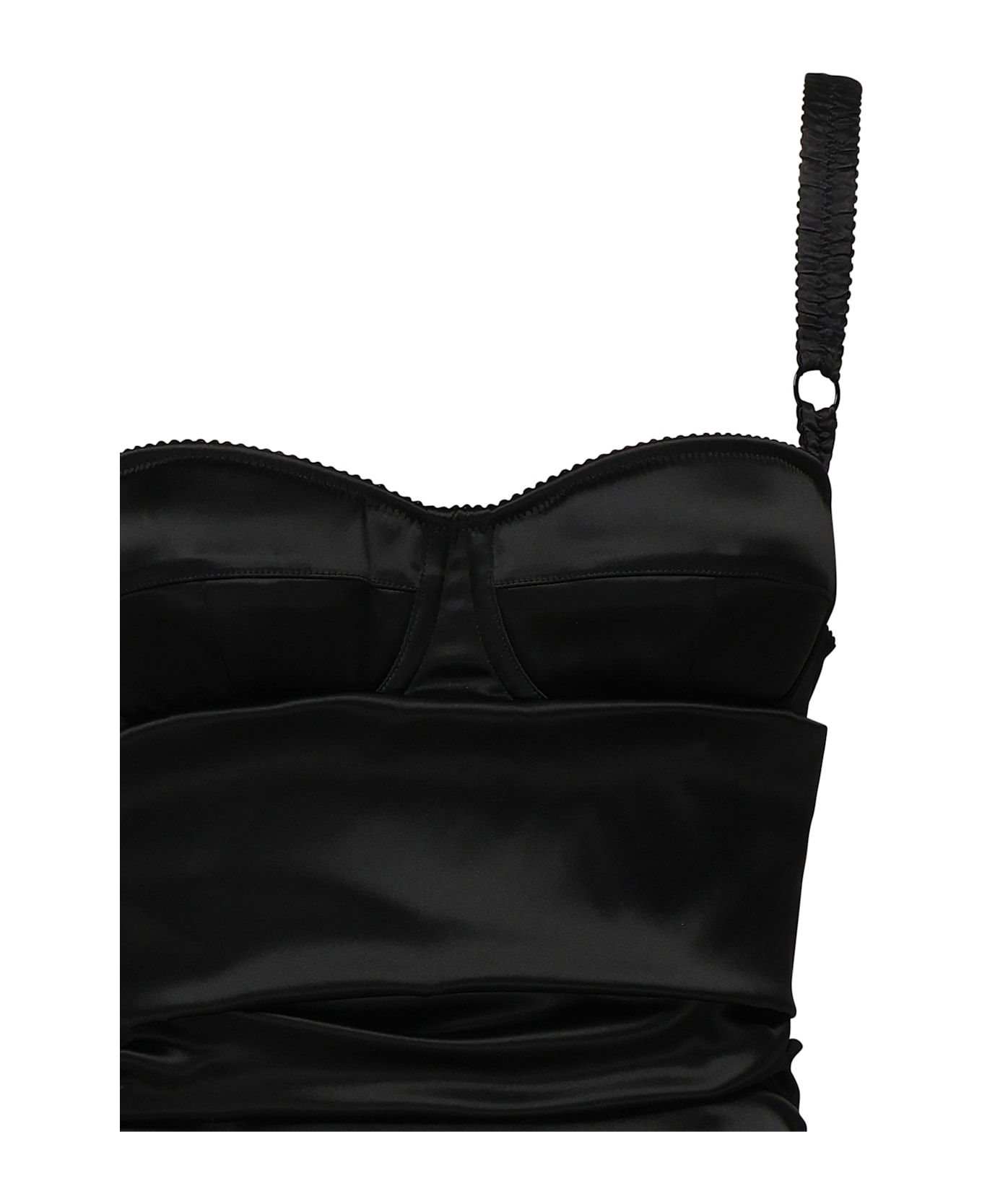Dolce 
Gabbana Draped Midi Dress - Black