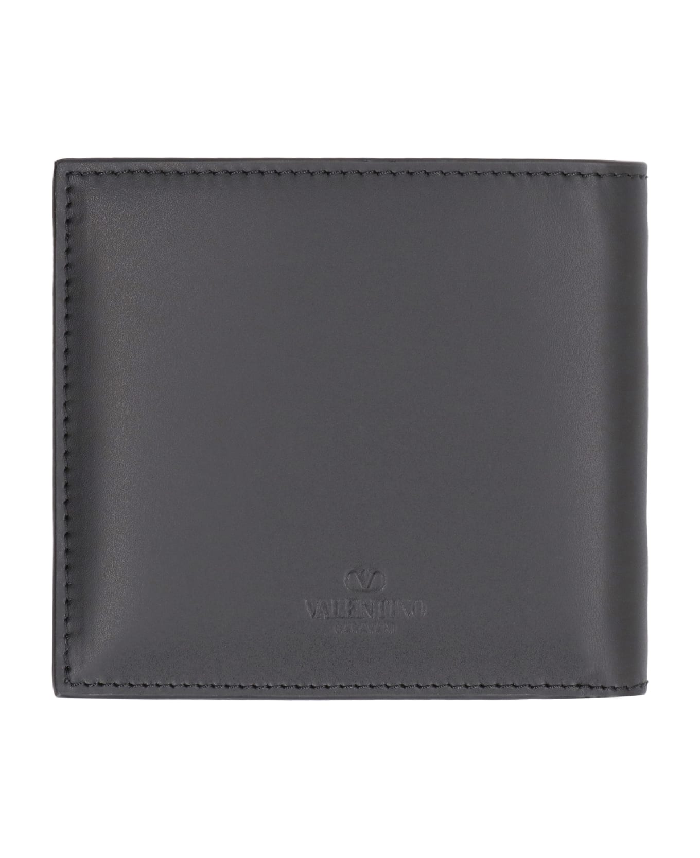 Valentino Garavani - Vltn Leather Flap-over Wallet - black 財布