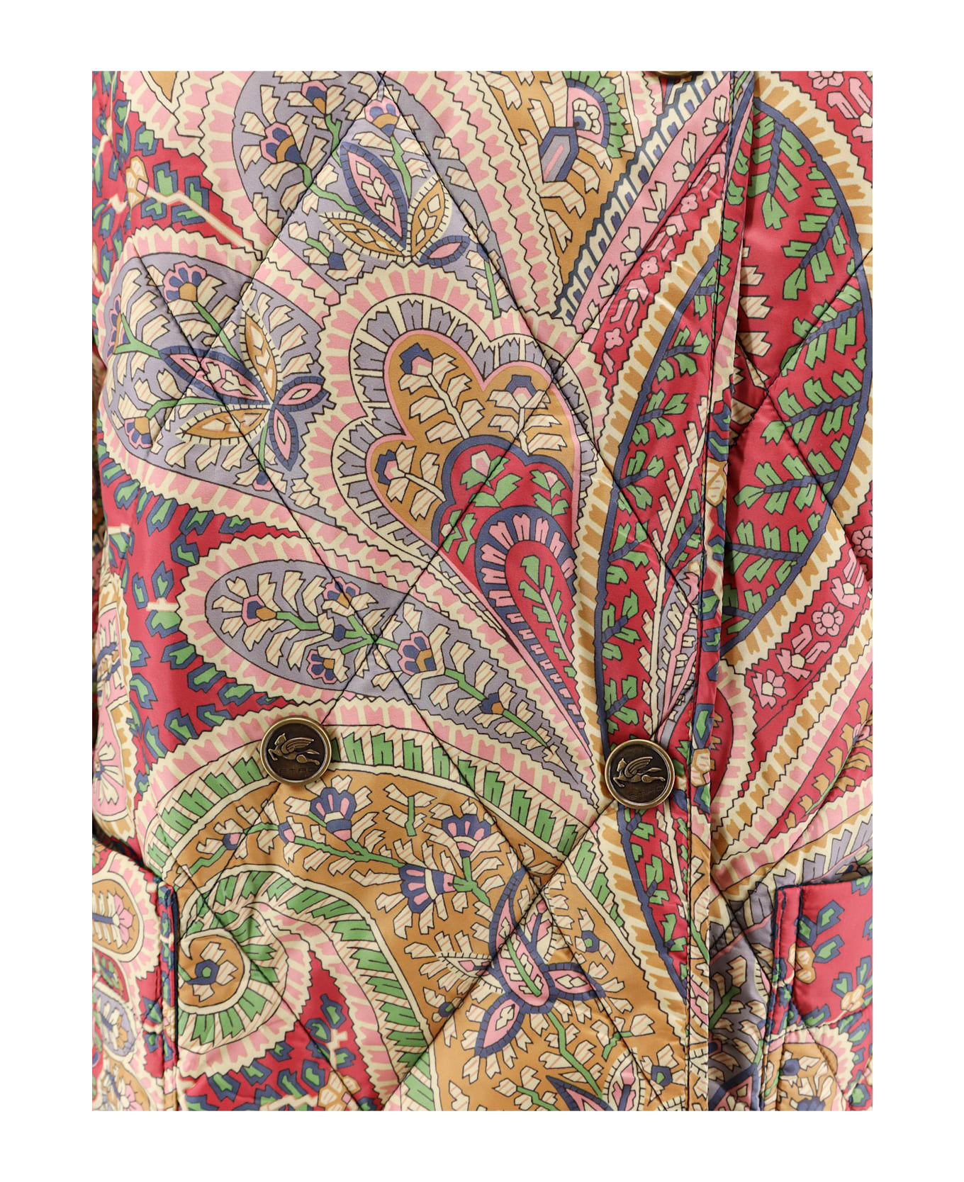 Etro Reversible Padded Multicolor Jacket - Beige