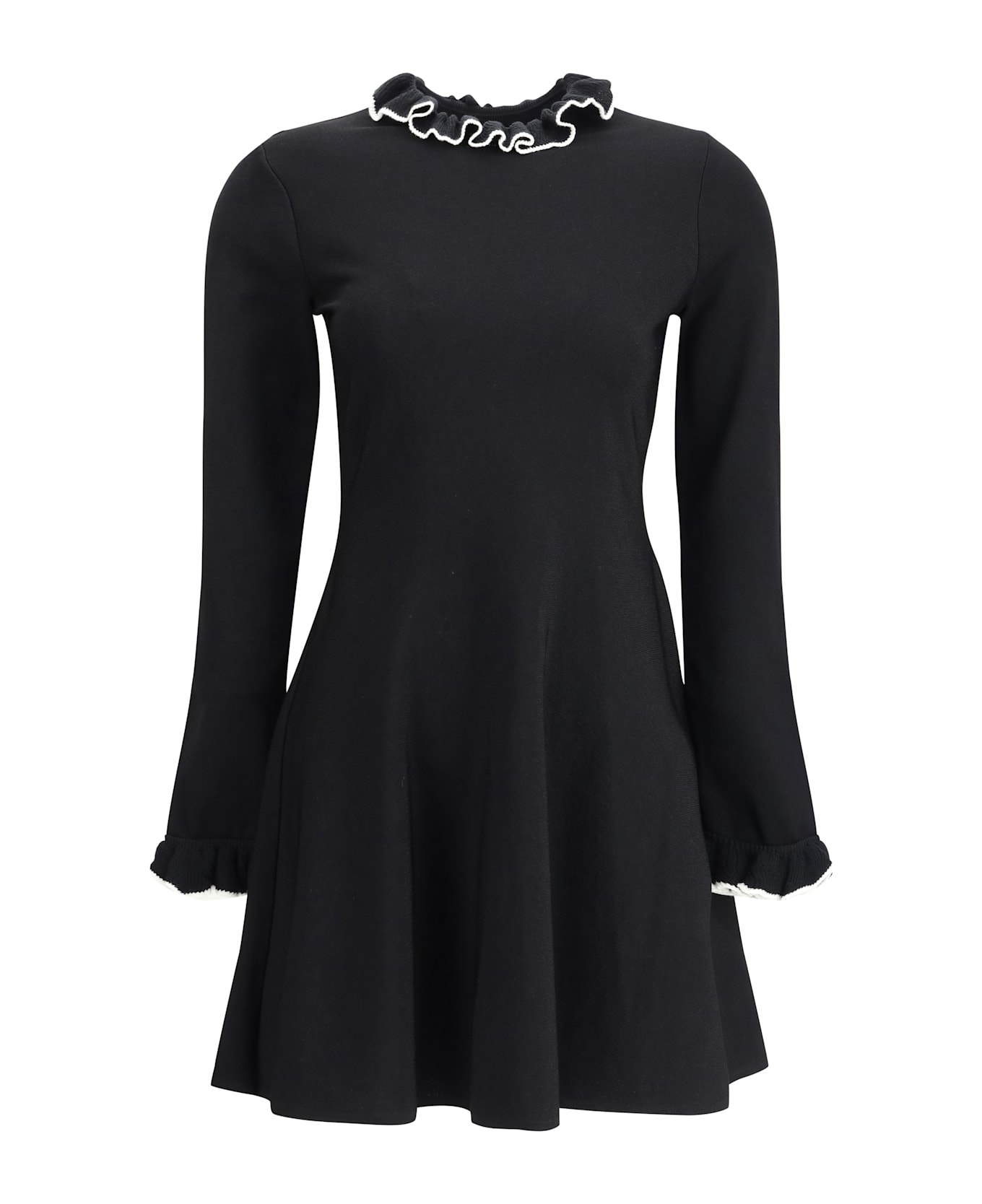 Valentino Knit Dress With Volants