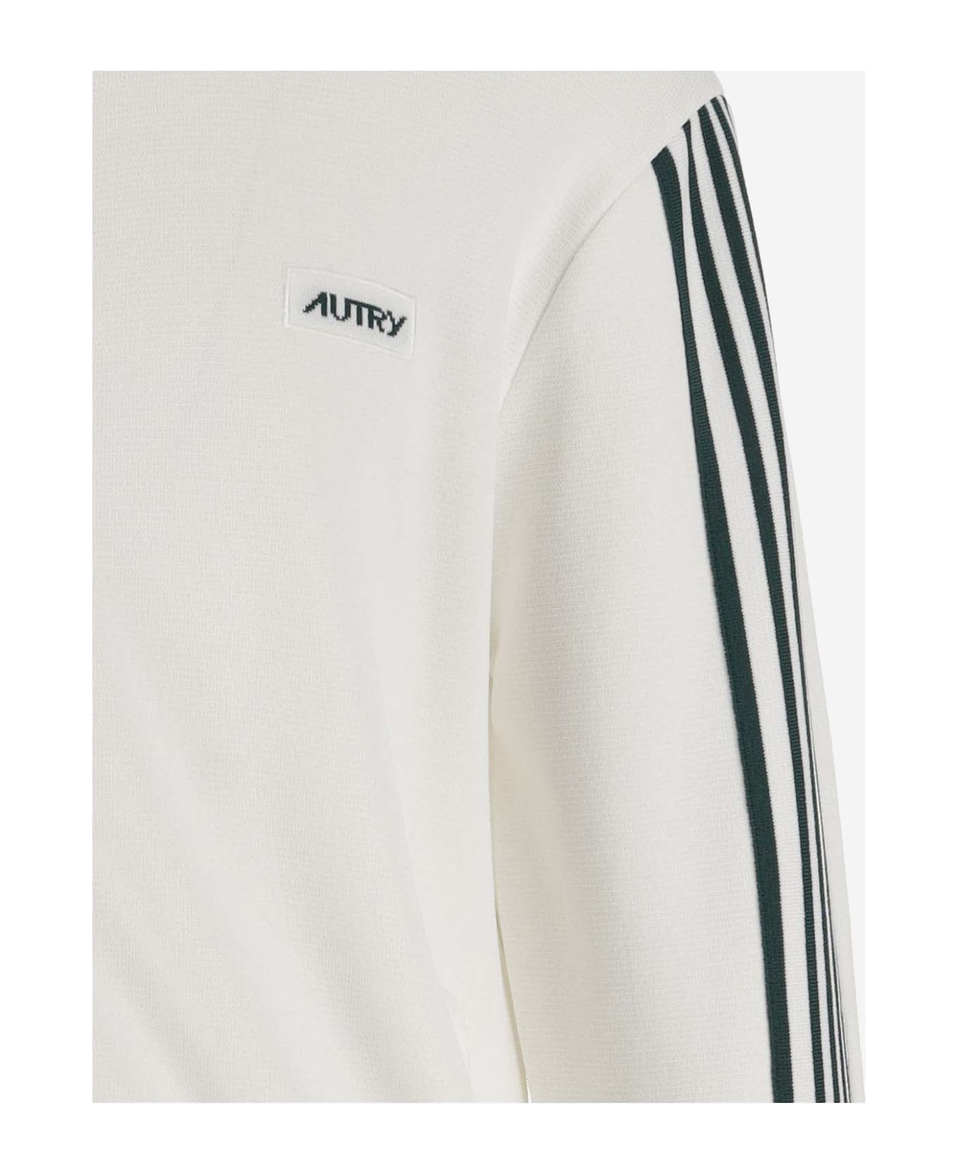Autry Viscose Blend Sweatshirt With Logo - White ジャケット