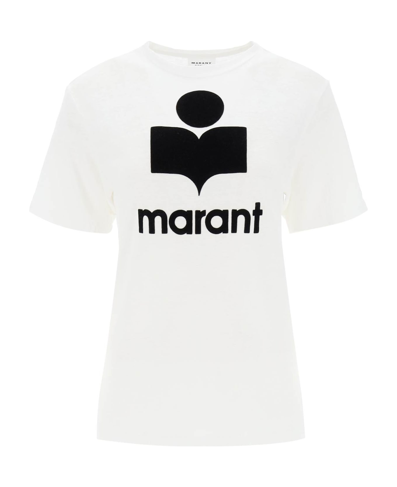 Marant Étoile Logo-printed Crewneck T-shirt - White