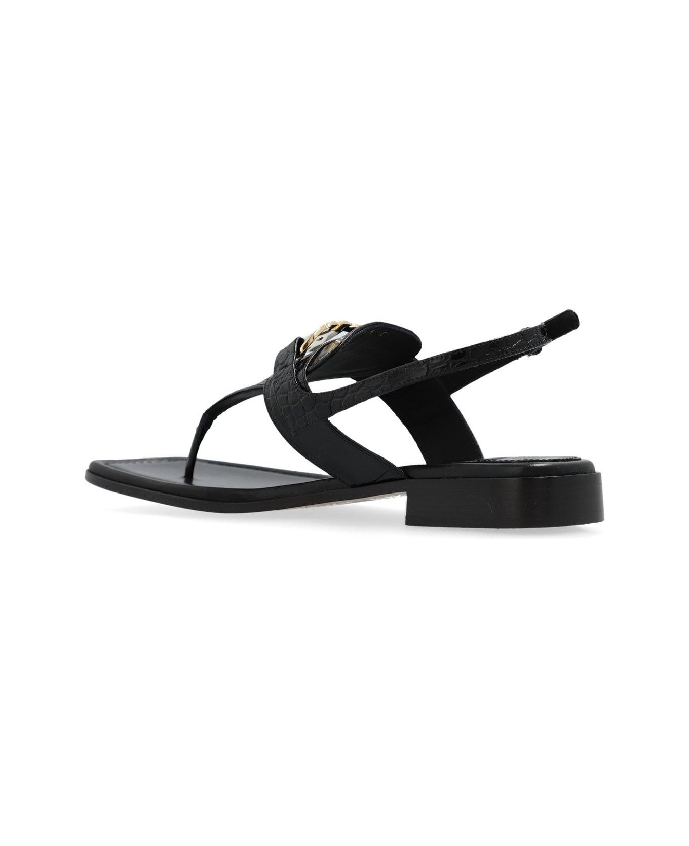 Ferragamo Gancini Slingback Sandals - Black サンダル