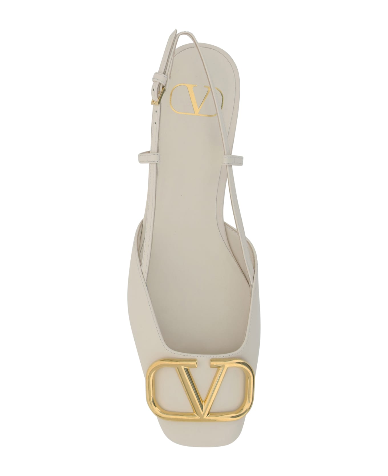 Valentino Garavani Vlogo Ballerinas - Light Ivory