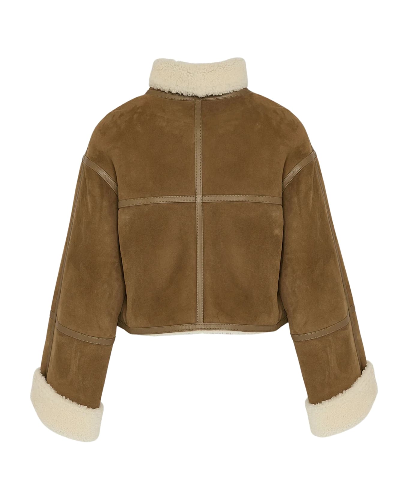 Yves Salomon Short Suede Jacket - Brown