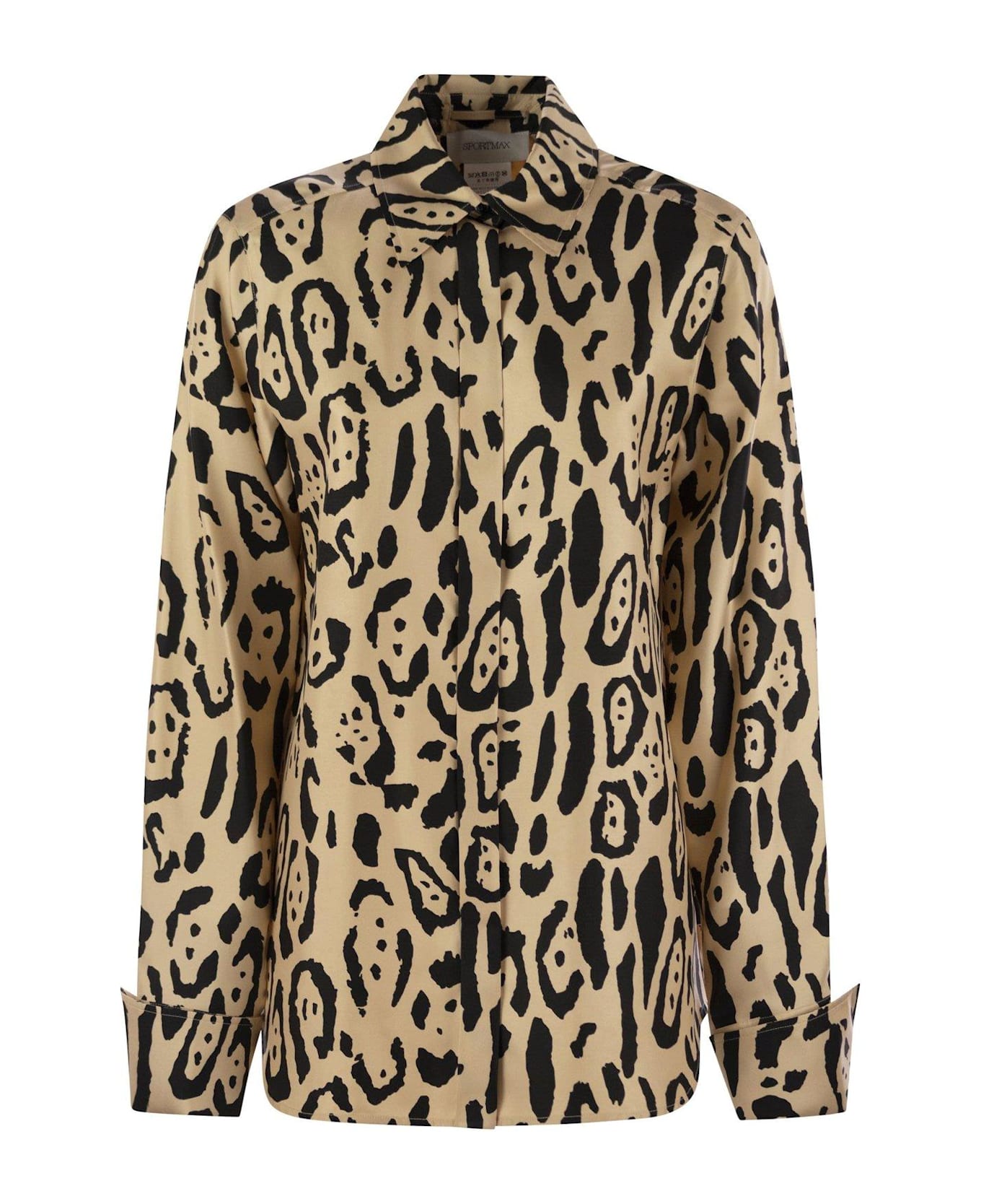 SportMax Armony Animal Patterned Long-sleeved Shirt