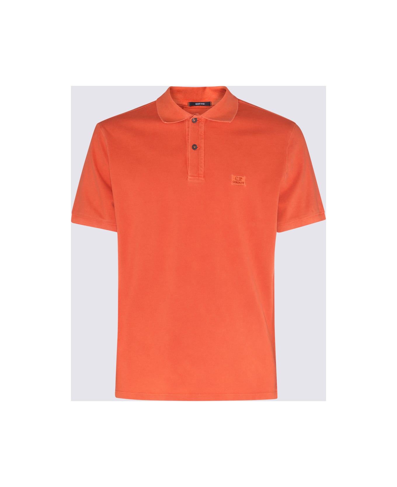 C.P. Company Orange Cotton Polo Shirt - Orange