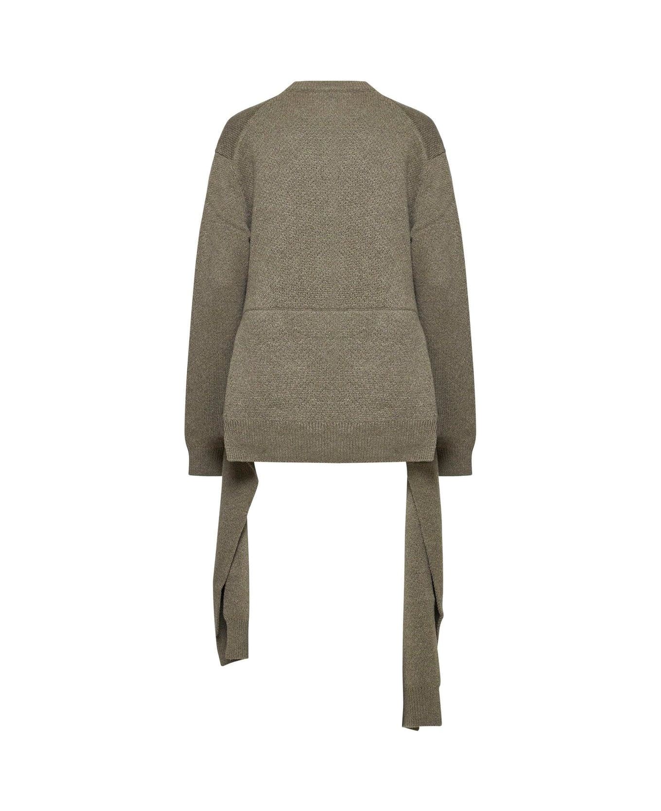 J.W. Anderson Draped-tie Front Jumper - Khaki