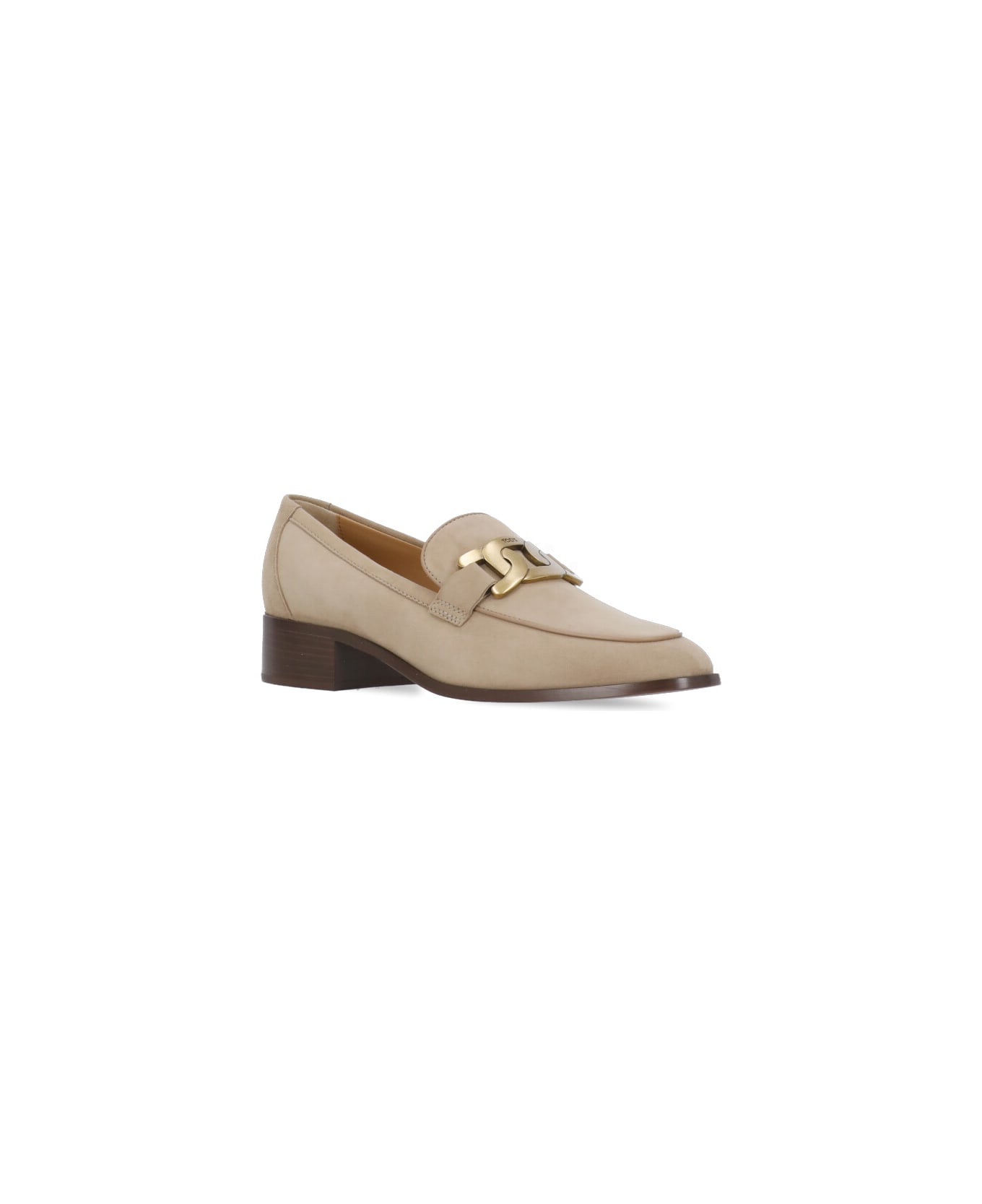 Tod's Leather Loafers - Beige ハイヒール