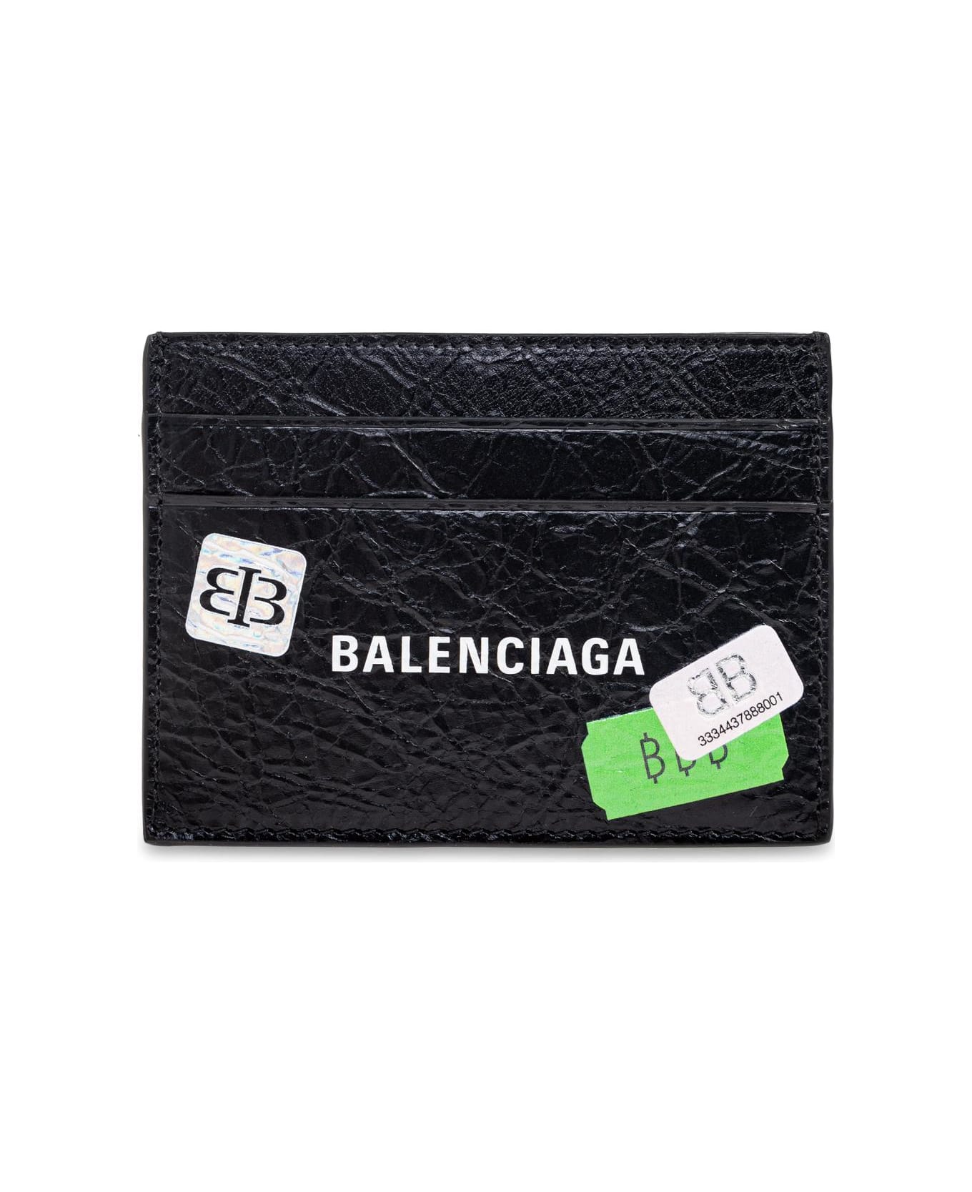 Balenciaga Leather Card Holder - BLACK