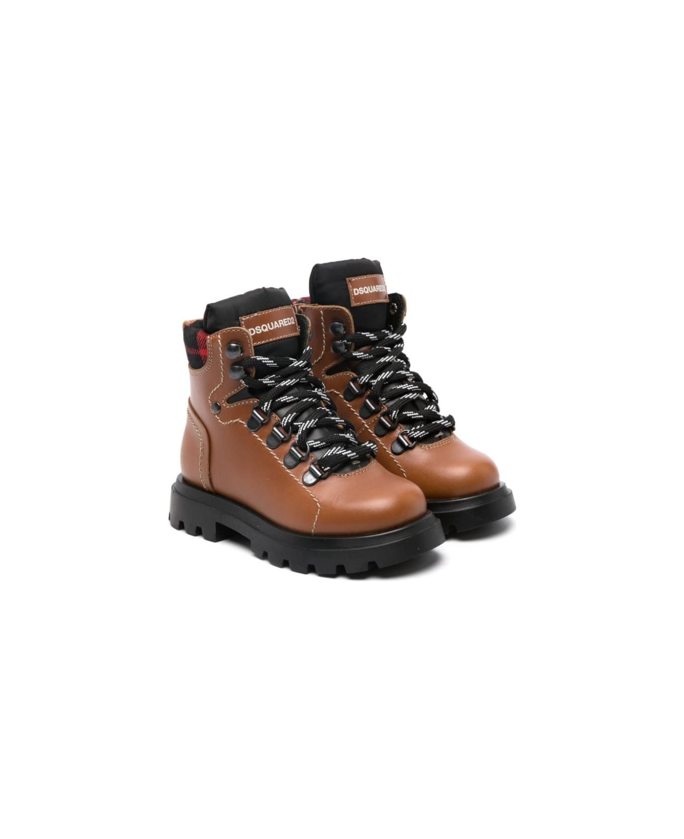 Dsquared2 Lace-up Leather Ankle Boots - Brown