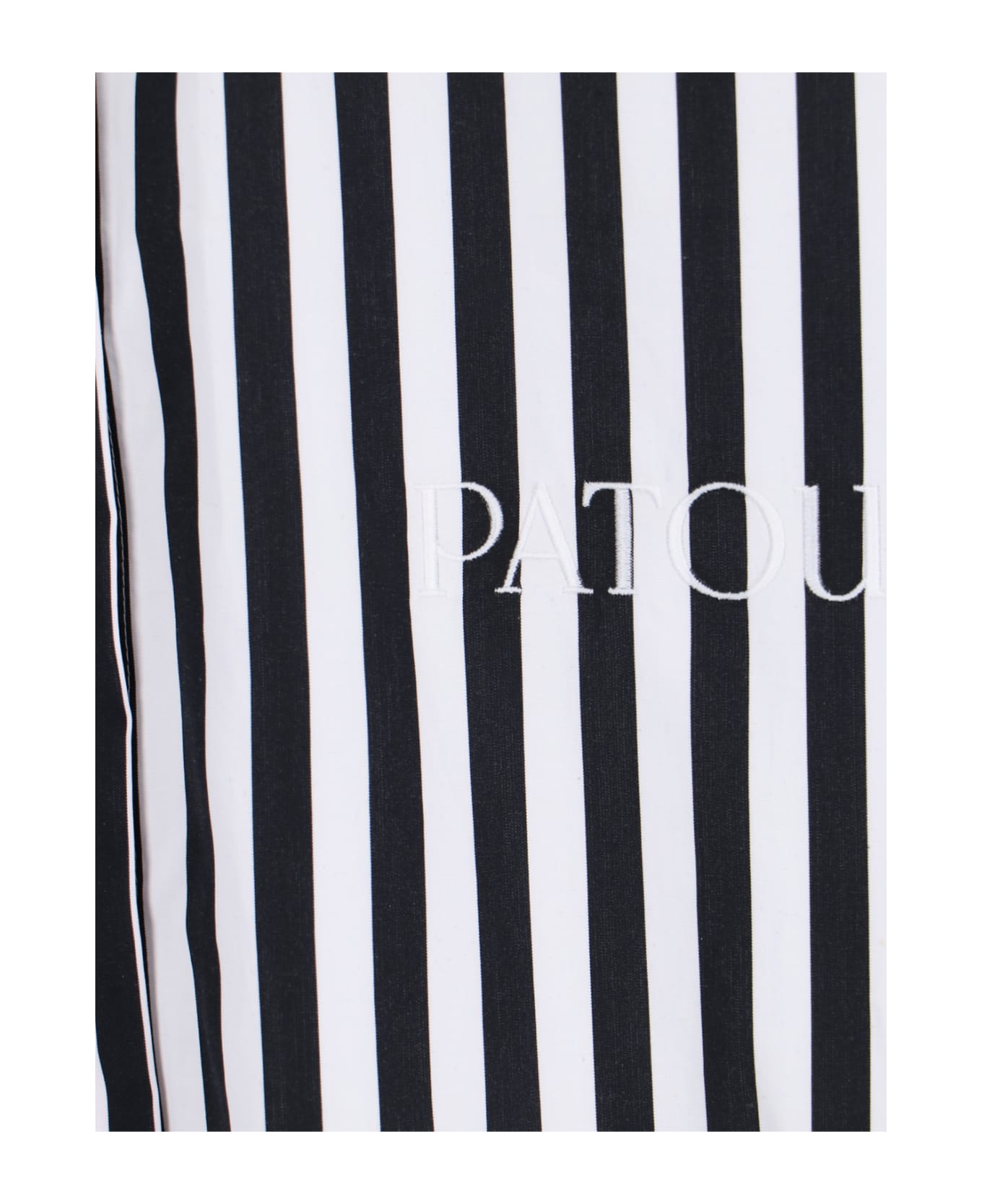 Patou Striped Cotton Shirtdress - White