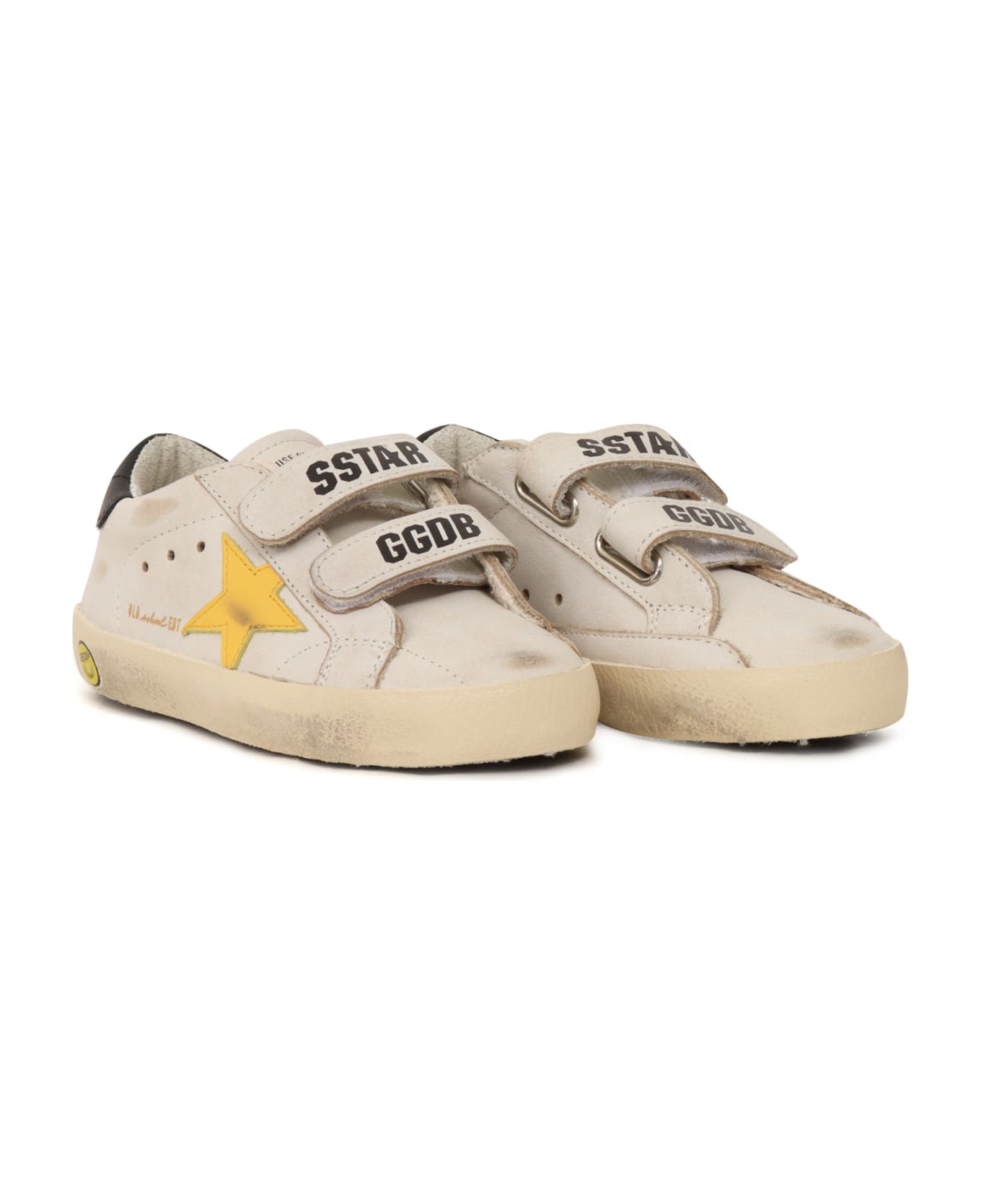 Golden Goose Old School Leather Upper Star Heel And List - WHITE