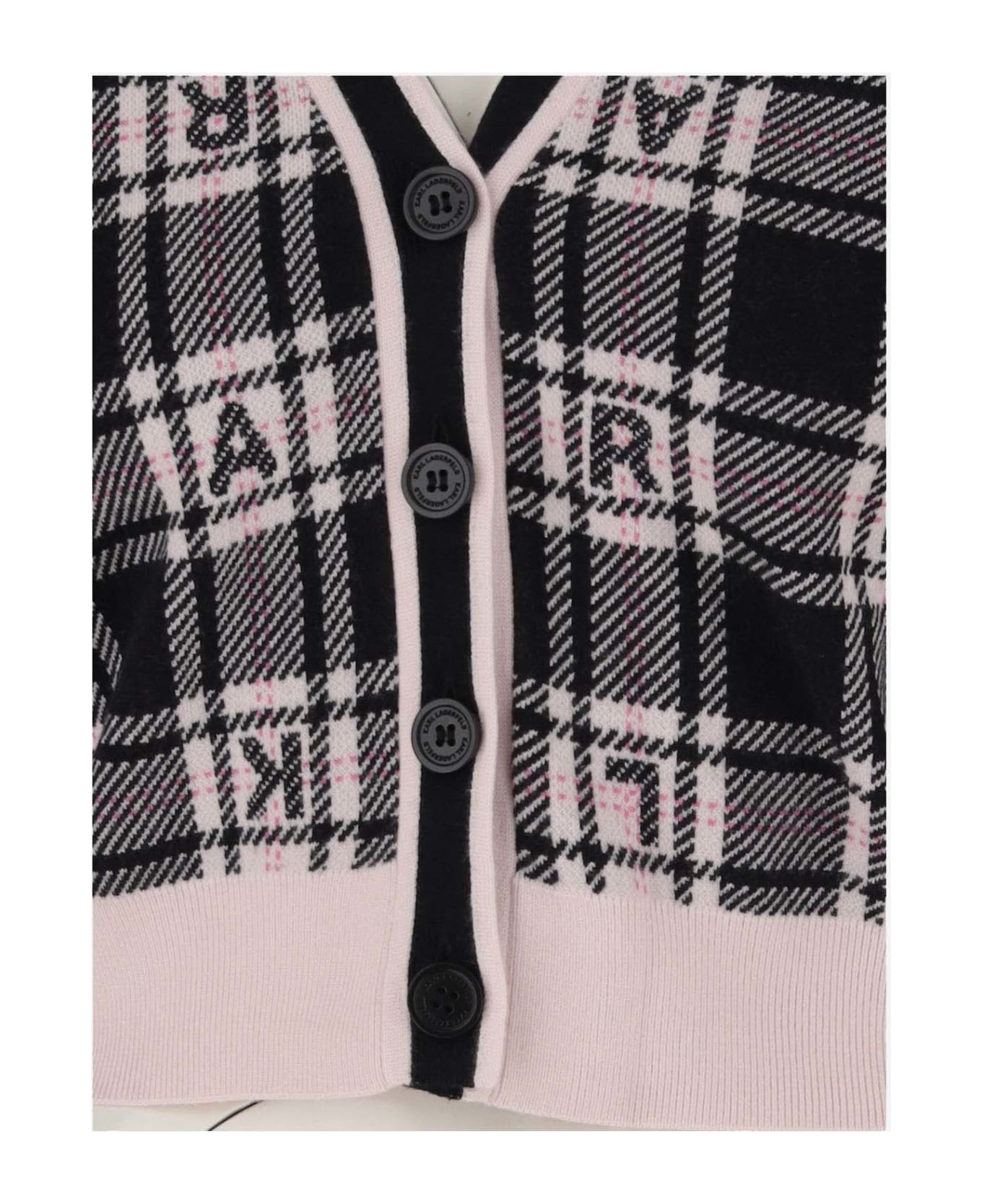 Karl Lagerfeld Stretch Viscose Cardigan With Logo - Red