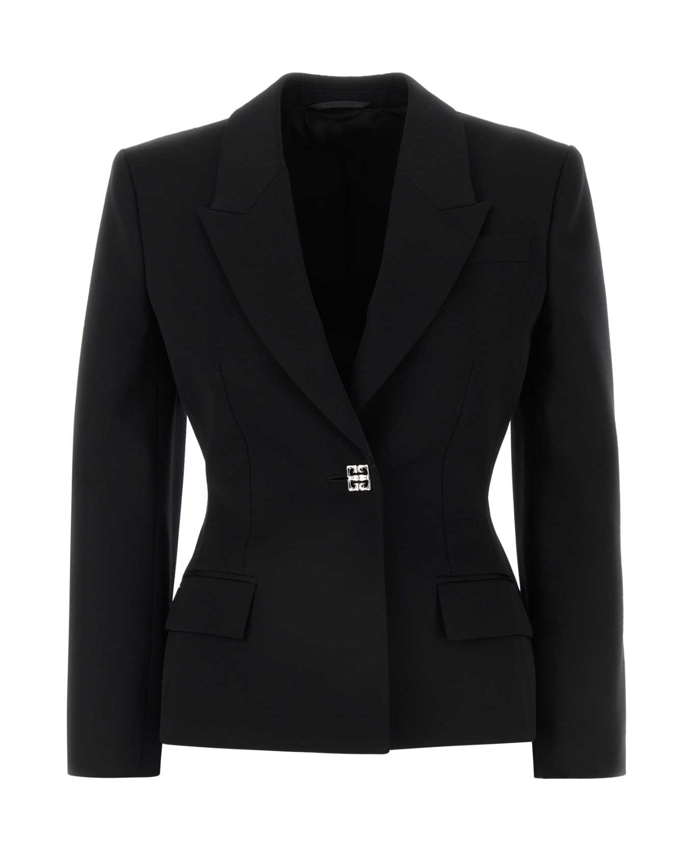 Givenchy Black Wool Blazer - BLACK