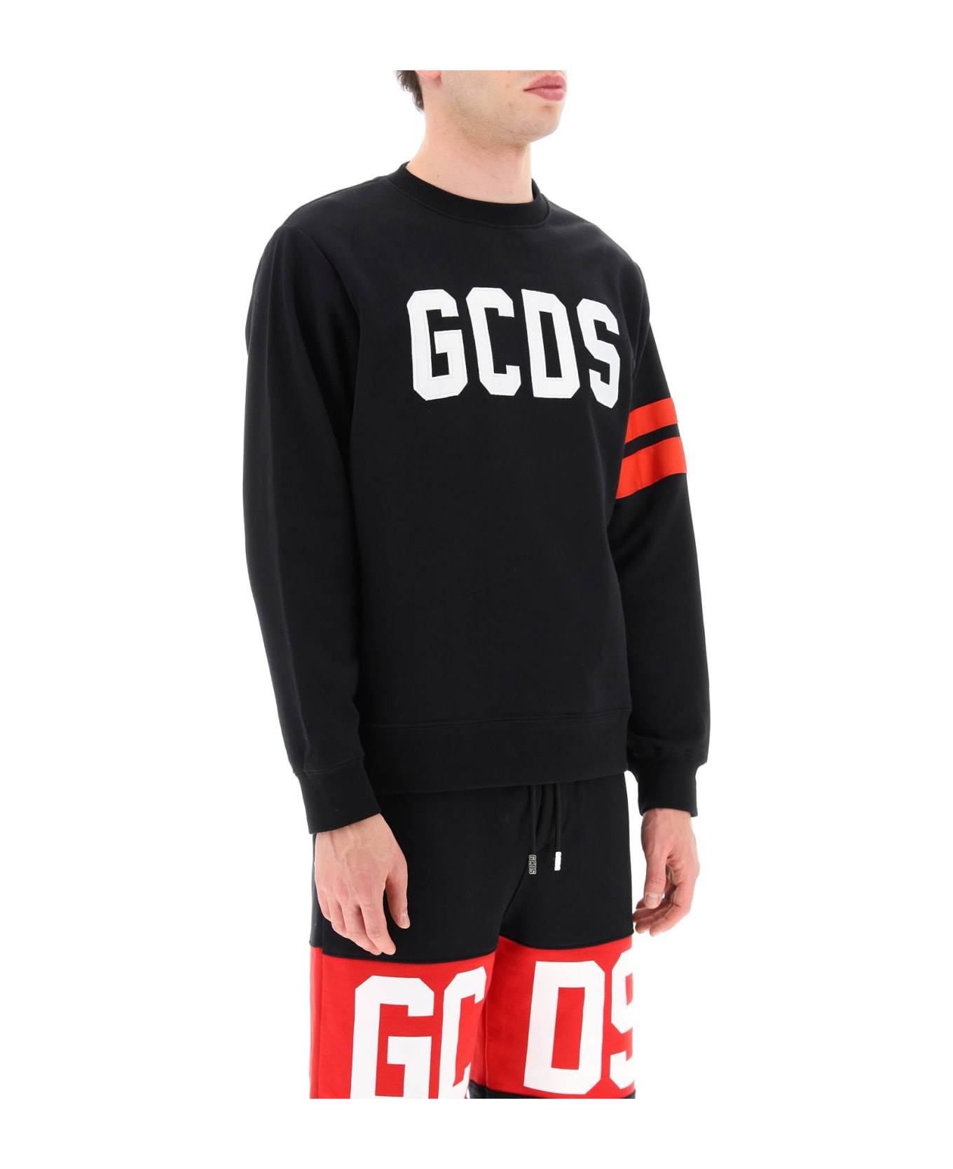 GCDS Logo Patch Sweatshirt - Black