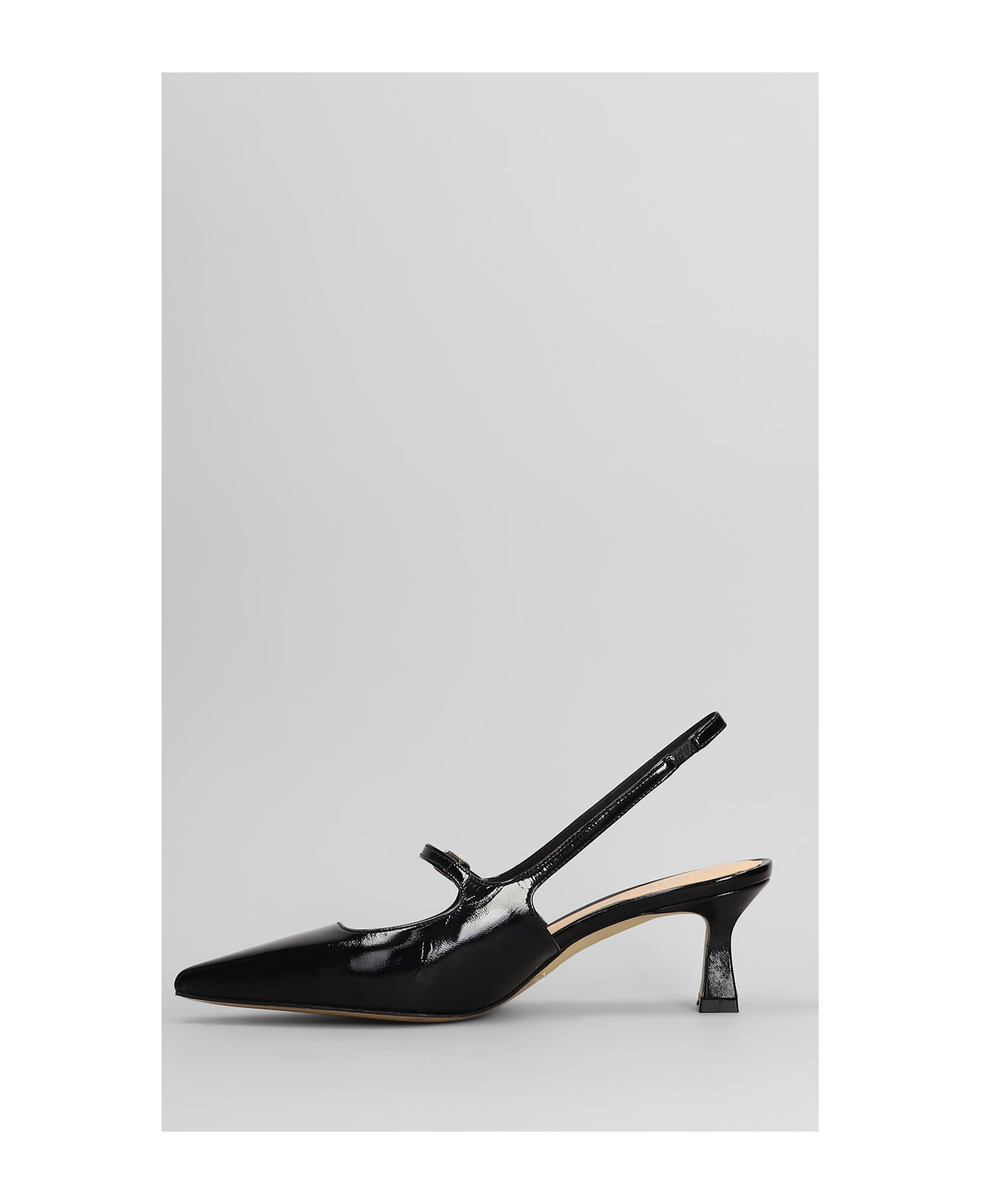 Julie Dee Pumps In Black Leather - black