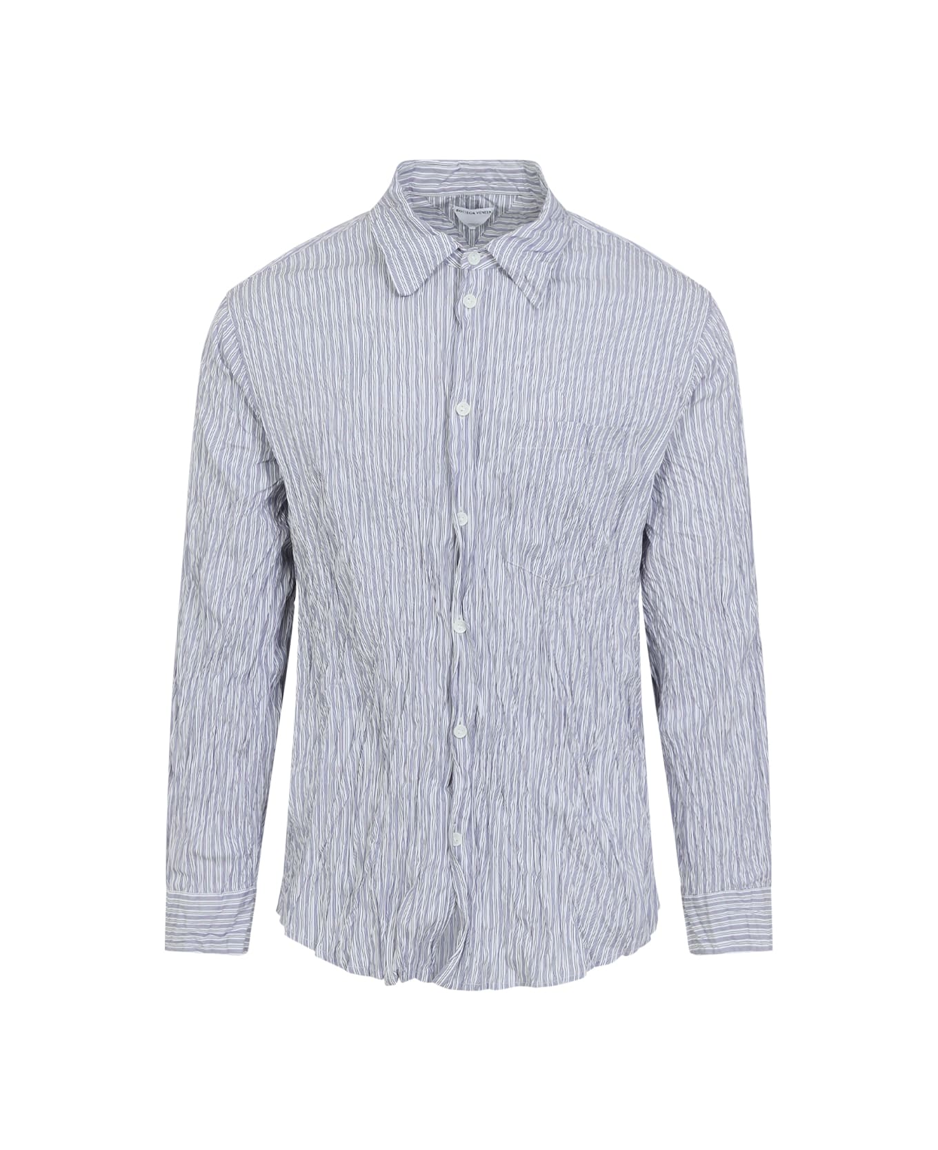 Bottega Veneta Crushed Poplin Shirt - Blue White
