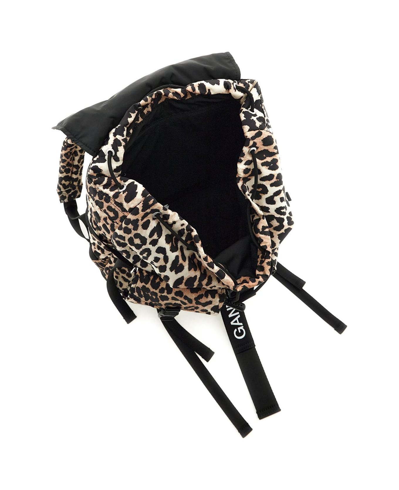 Ganni 
leo
 Multicolor Recycled Polyester Backpack - LEOPARD (Beige)