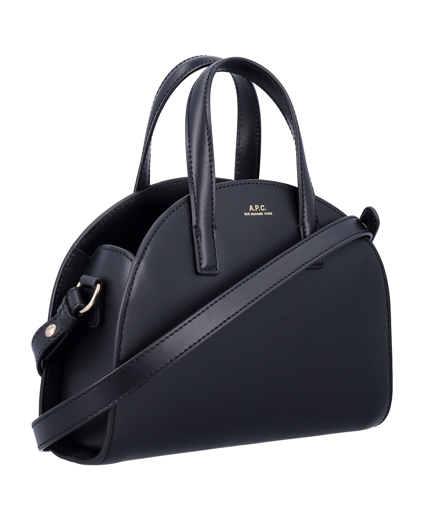 A.P.C. Tote Demi Lune Small - BLACK