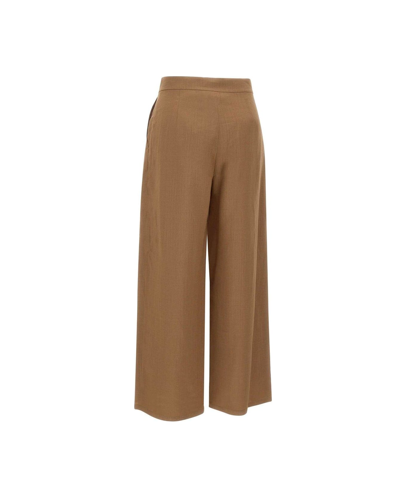 Max Mara Studio Dazzy Wide Leg Trousers - Tabacco