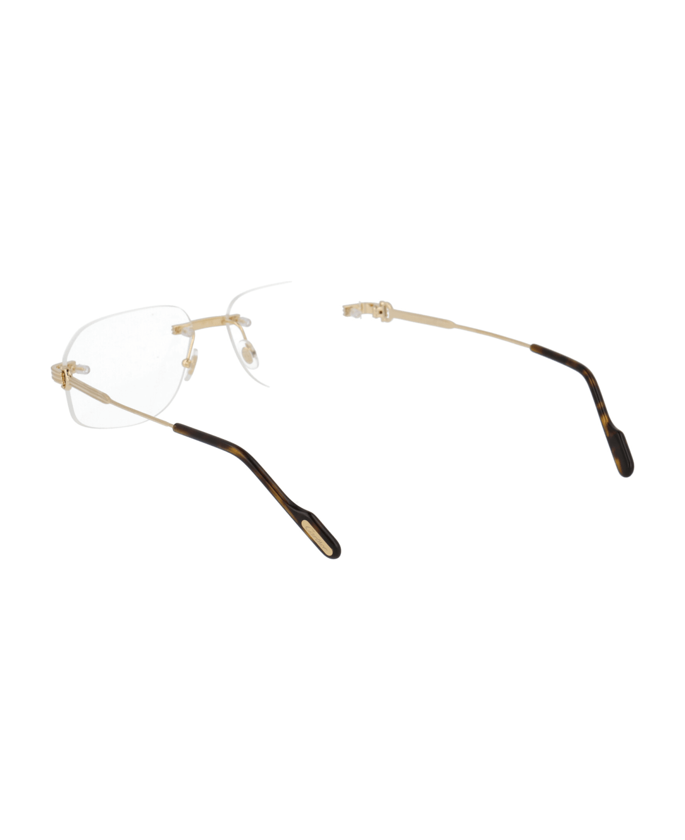 Cartier Eyewear Ct0284o Glasses - 002 GOLD GOLD TRANSPARENT