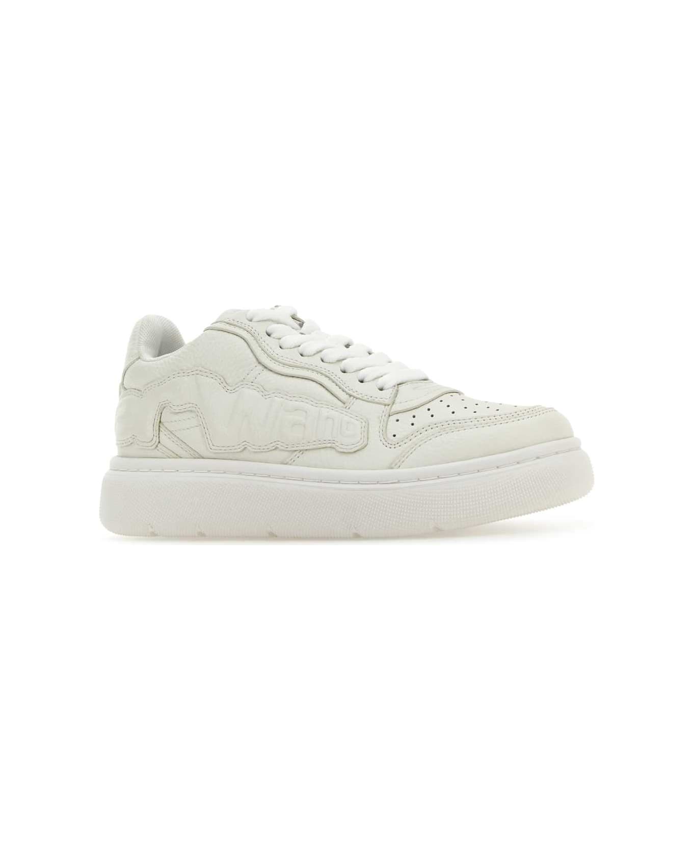 Alexander Wang White Leather Puff Sneakers - OPTICWHITE スニーカー