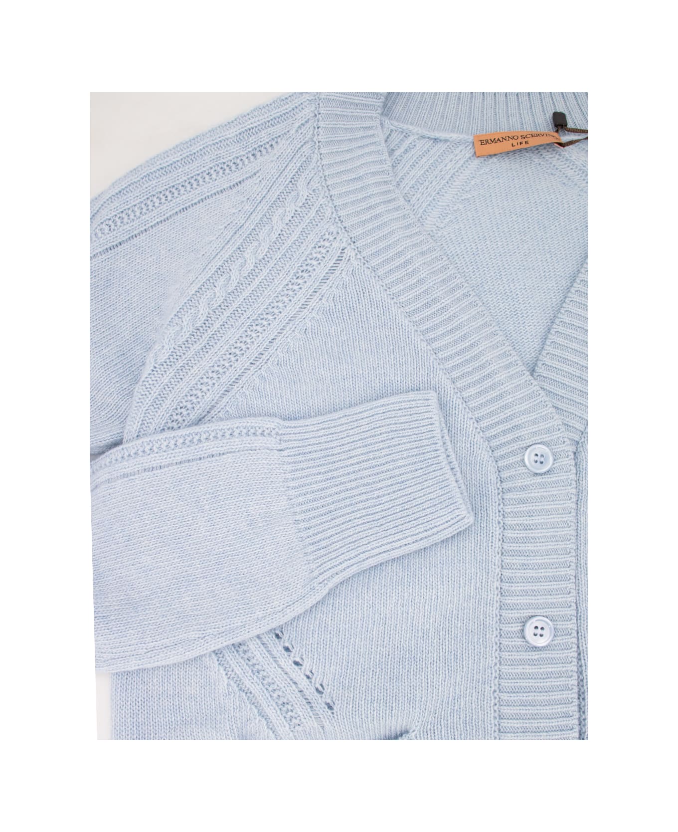 Ermanno Scervino Cardigan - BLUE FOG/CELESTE