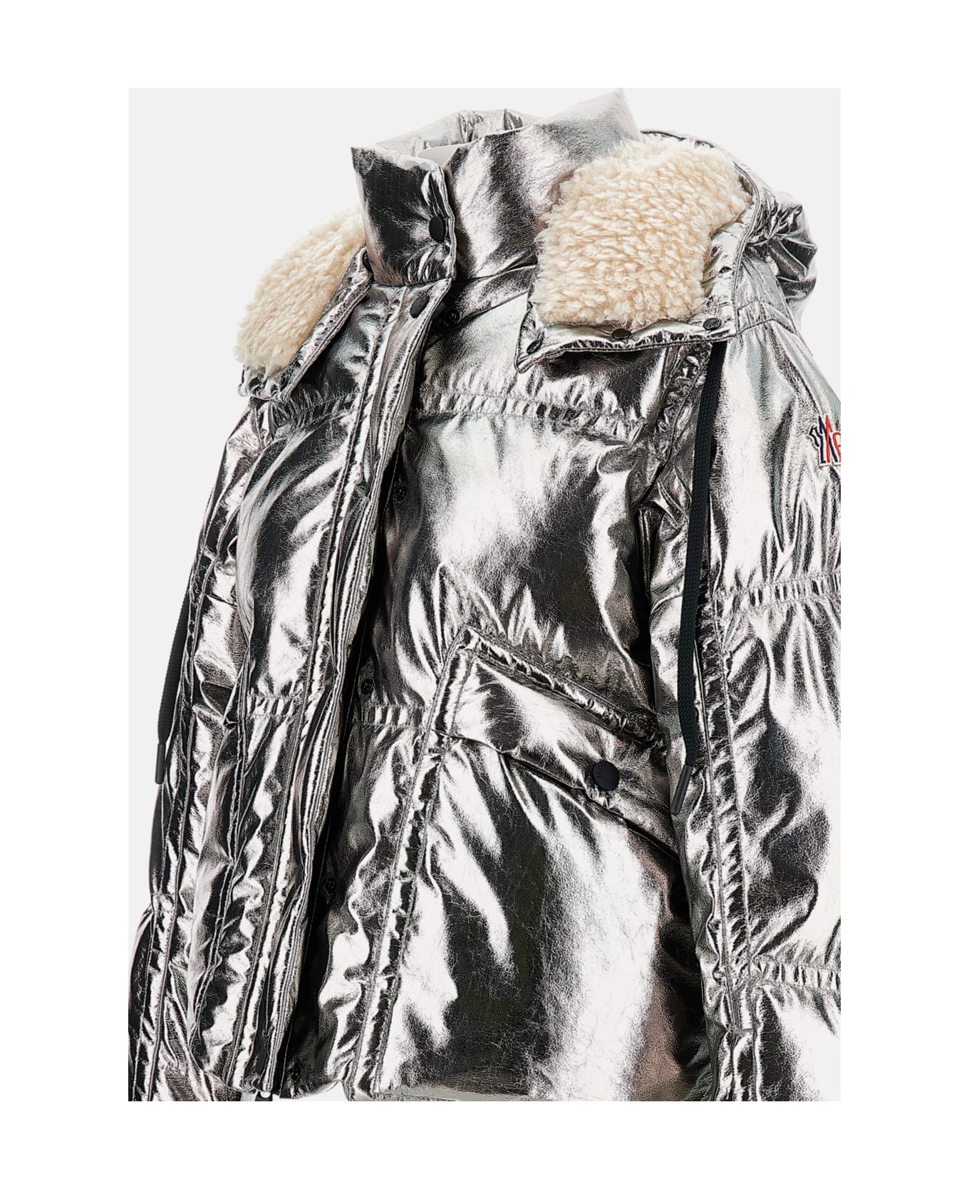 Moncler Grenoble Calaque Metallic Ski Jacket - Silver