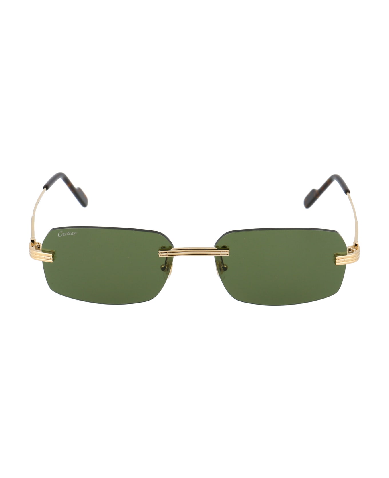 Cartier Eyewear Ct0271s Sunglasses - 002 GOLD GOLD GREEN