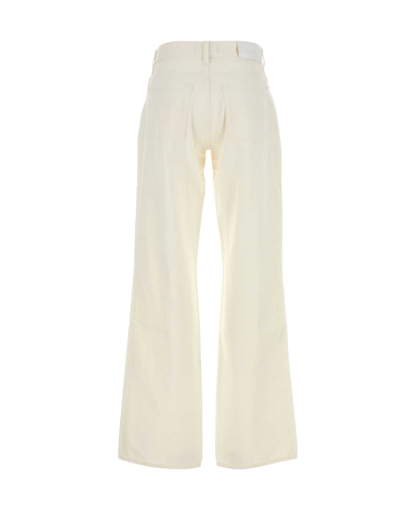 7 For All Mankind White Denim Jeans - BIANCO