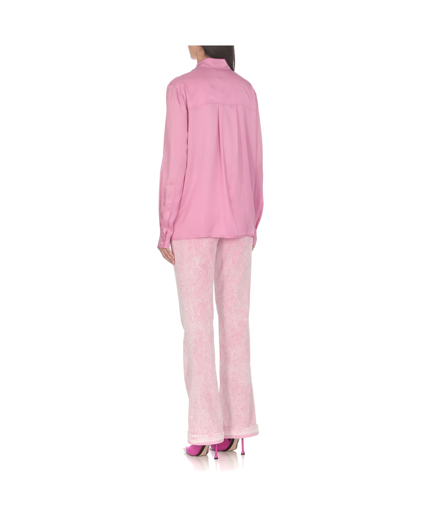 M05CH1N0 Jeans Silk Blend Shirt - Pink