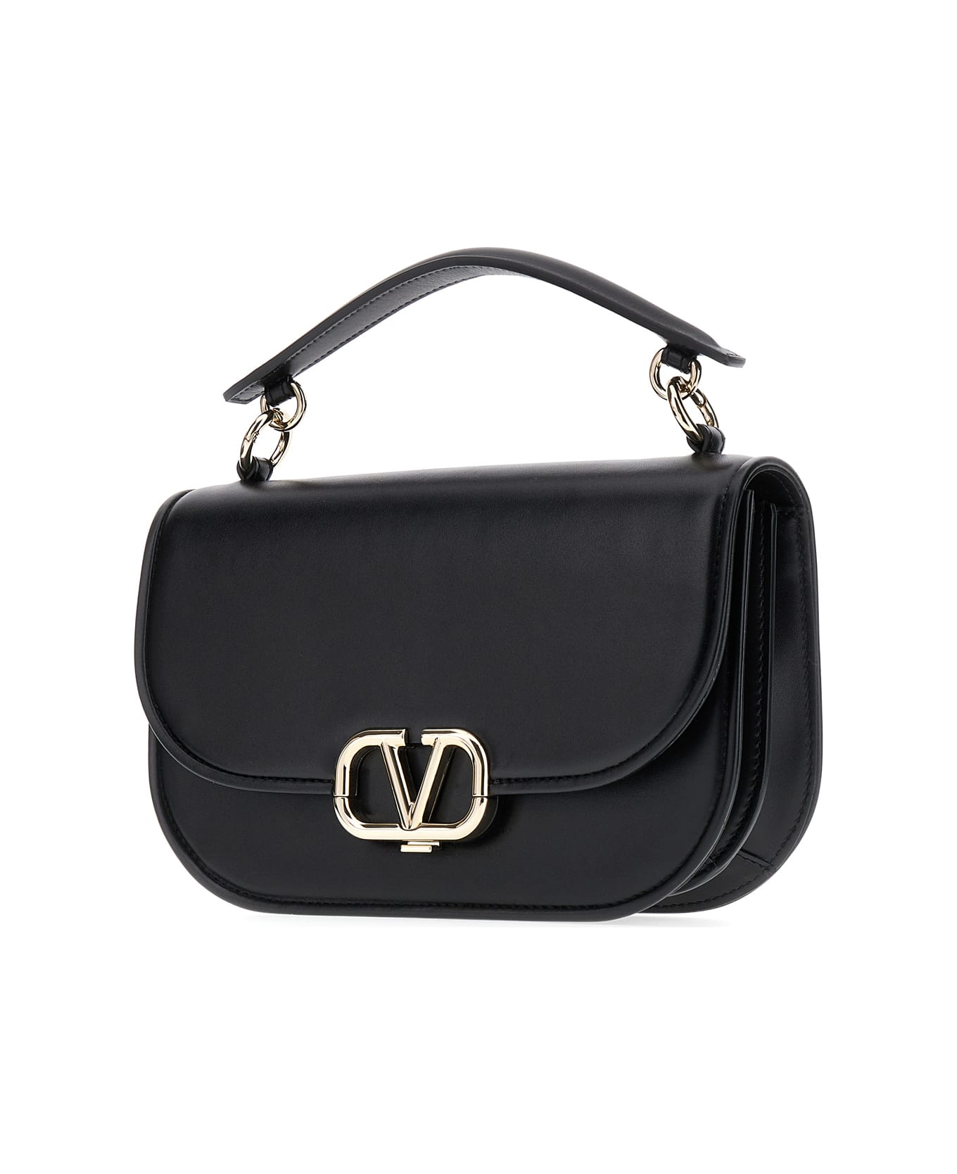 Valentino Garavani Black Leather Handbag - 0NO