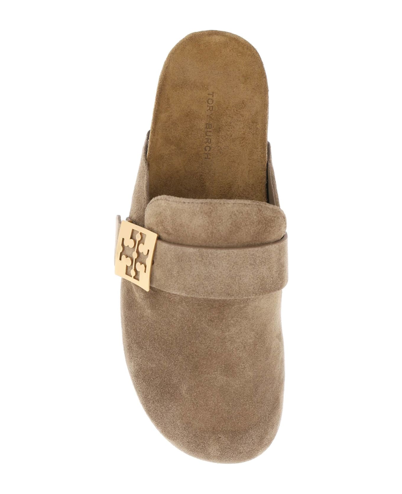 Tory Burch Leather Sabots - RIVER ROCK GOLD (Brown) サンダル
