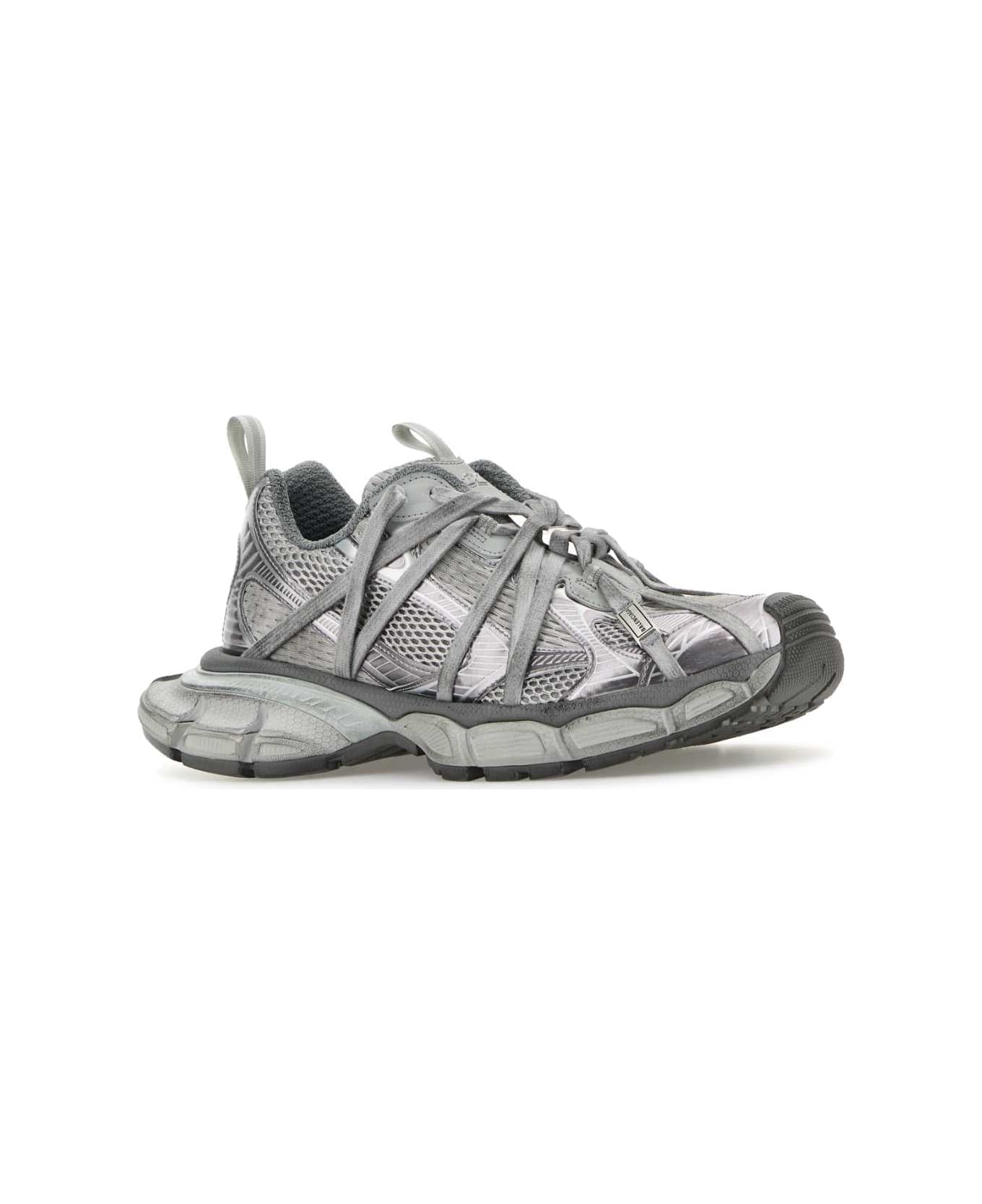 Balenciaga Grey Mesh And Rubber 3xl Extreme Sneakers - GREY MIX
