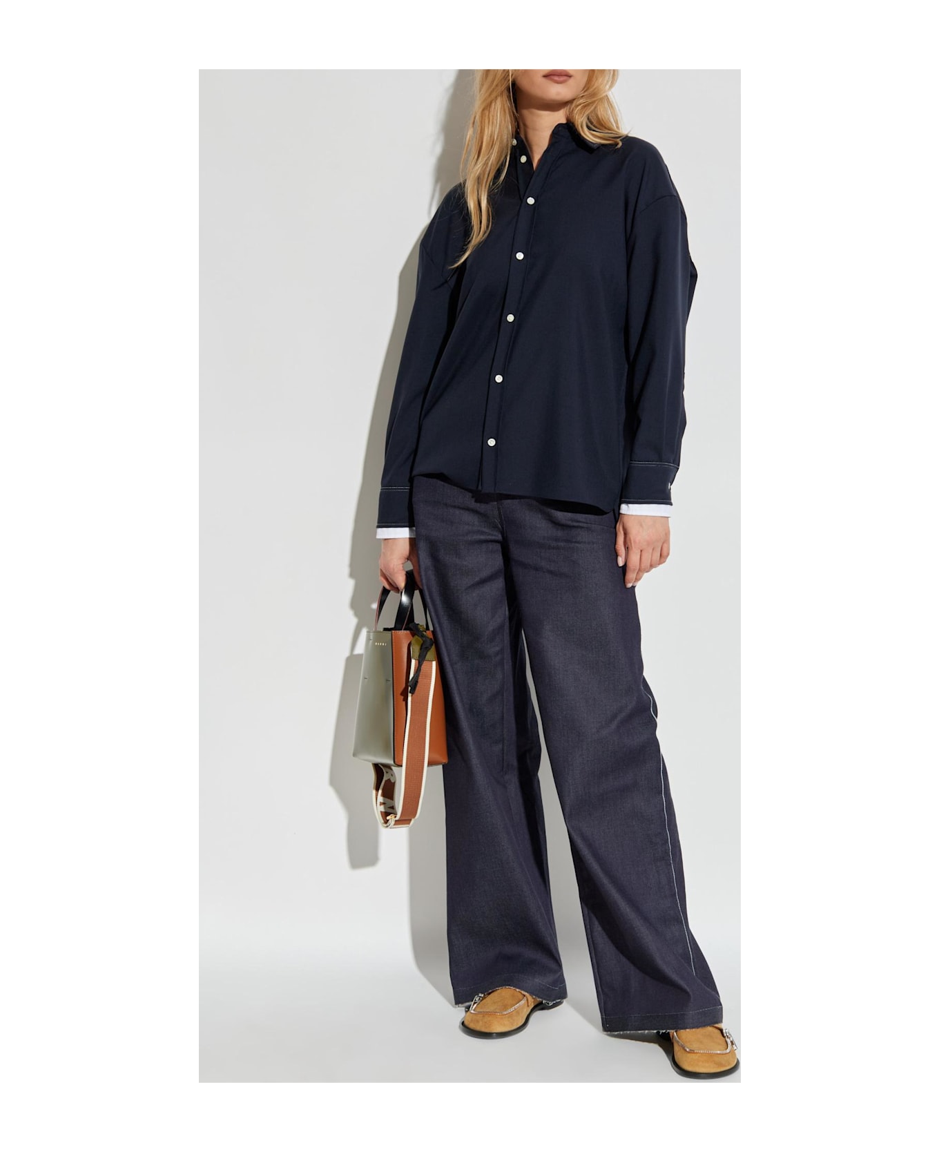 Marni Wool Shirt - BLUBLACK