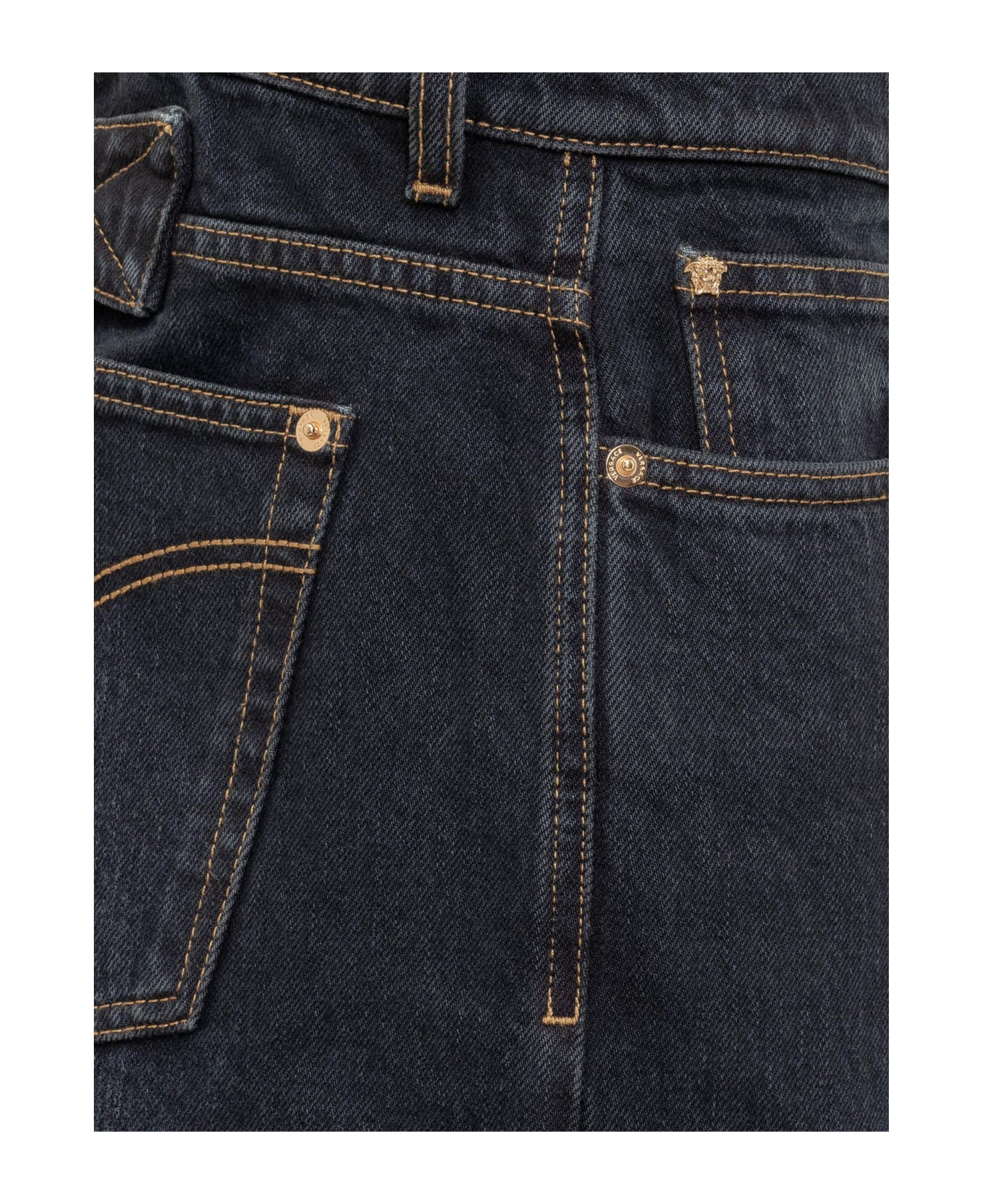 Versace 5-pocket Straight-leg Jeans - Blue