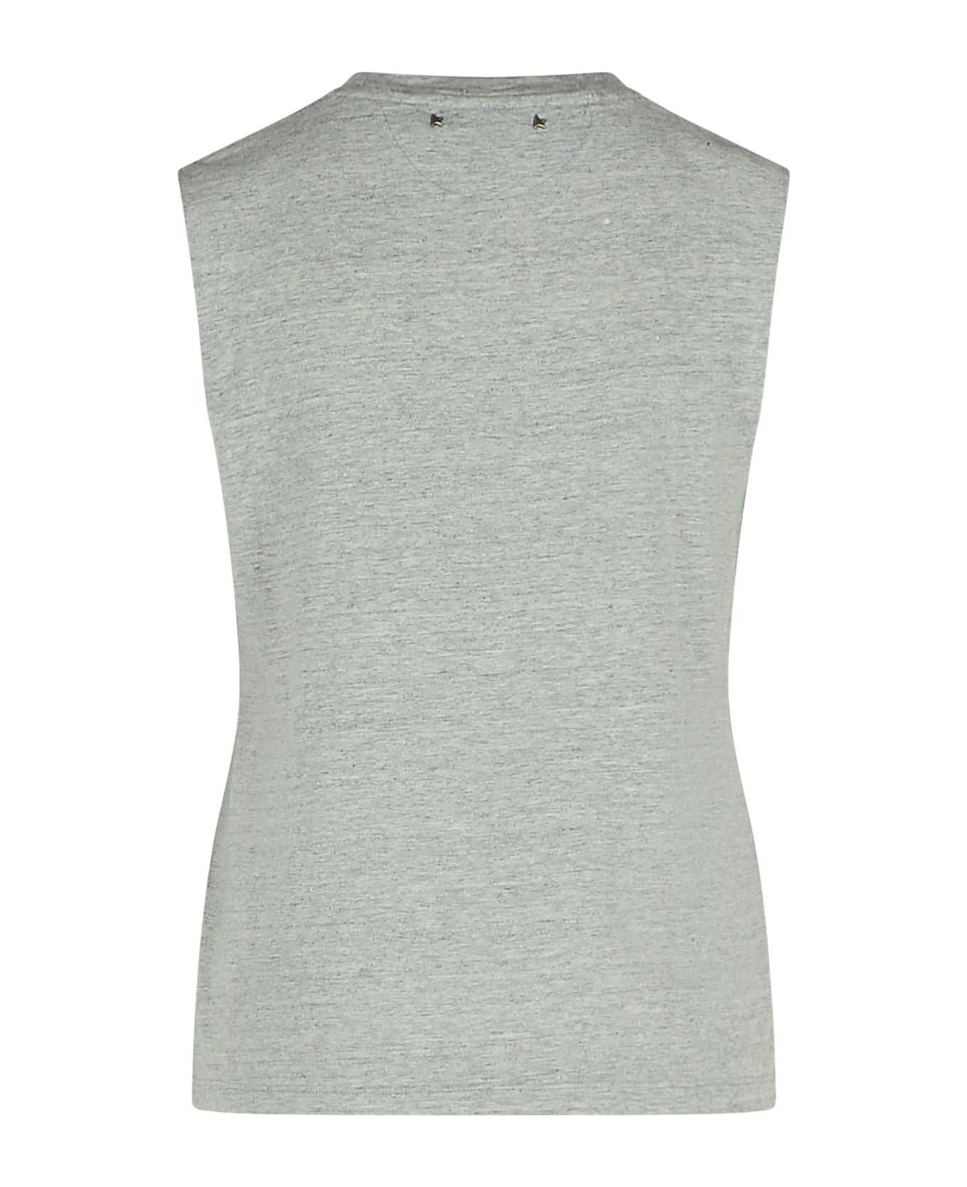Golden Goose Grey Cotton Tank Top - BLACK